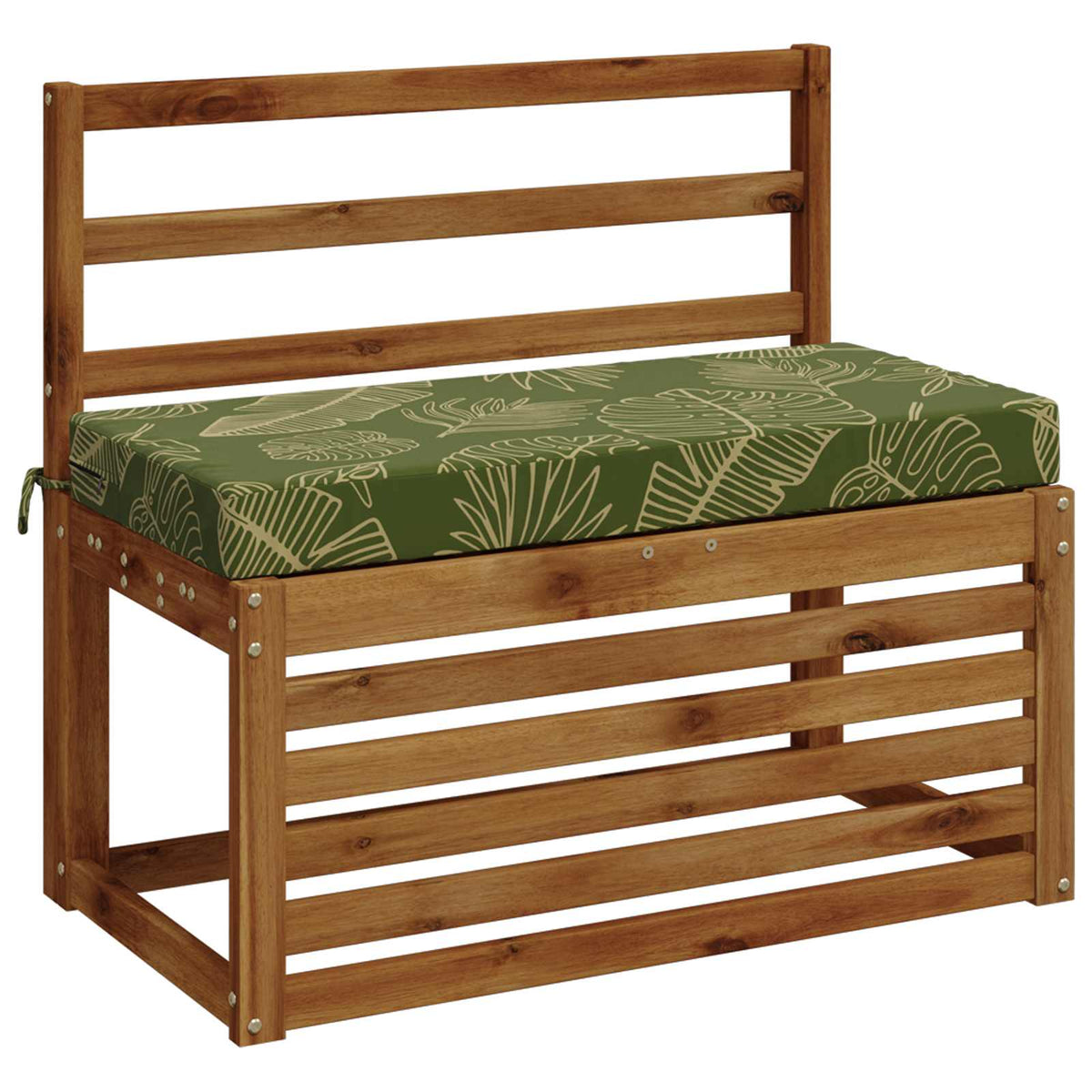 Bench Cushions SOEST 2 pcs 100% Polyester Leaf Design