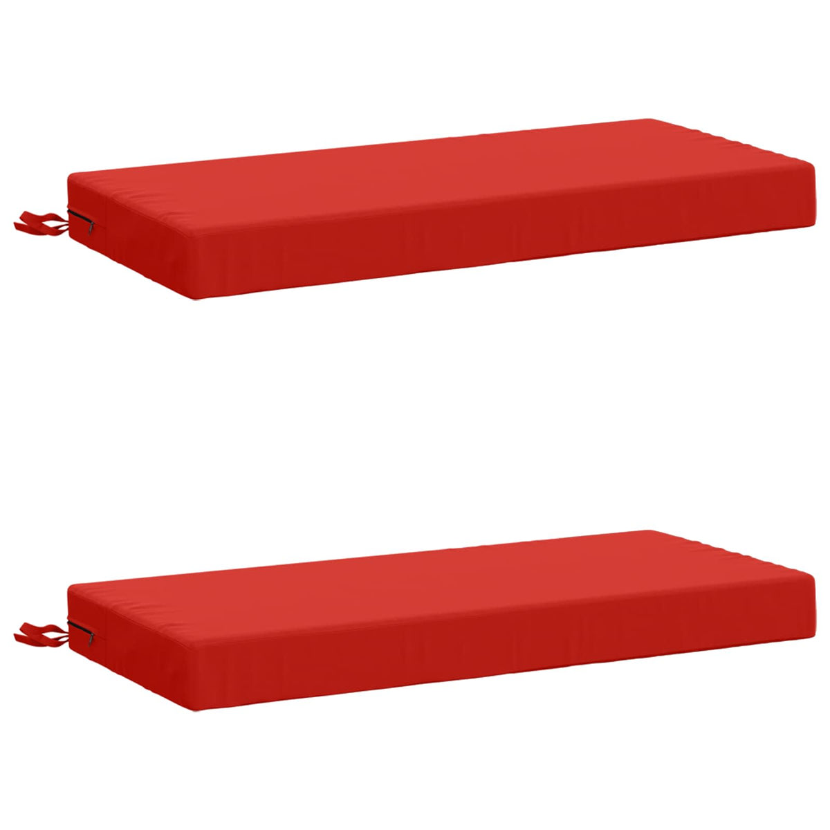 Bench Cushions SOEST 2 pcs 100% Polyester Red 80 x 40 x 8 cm