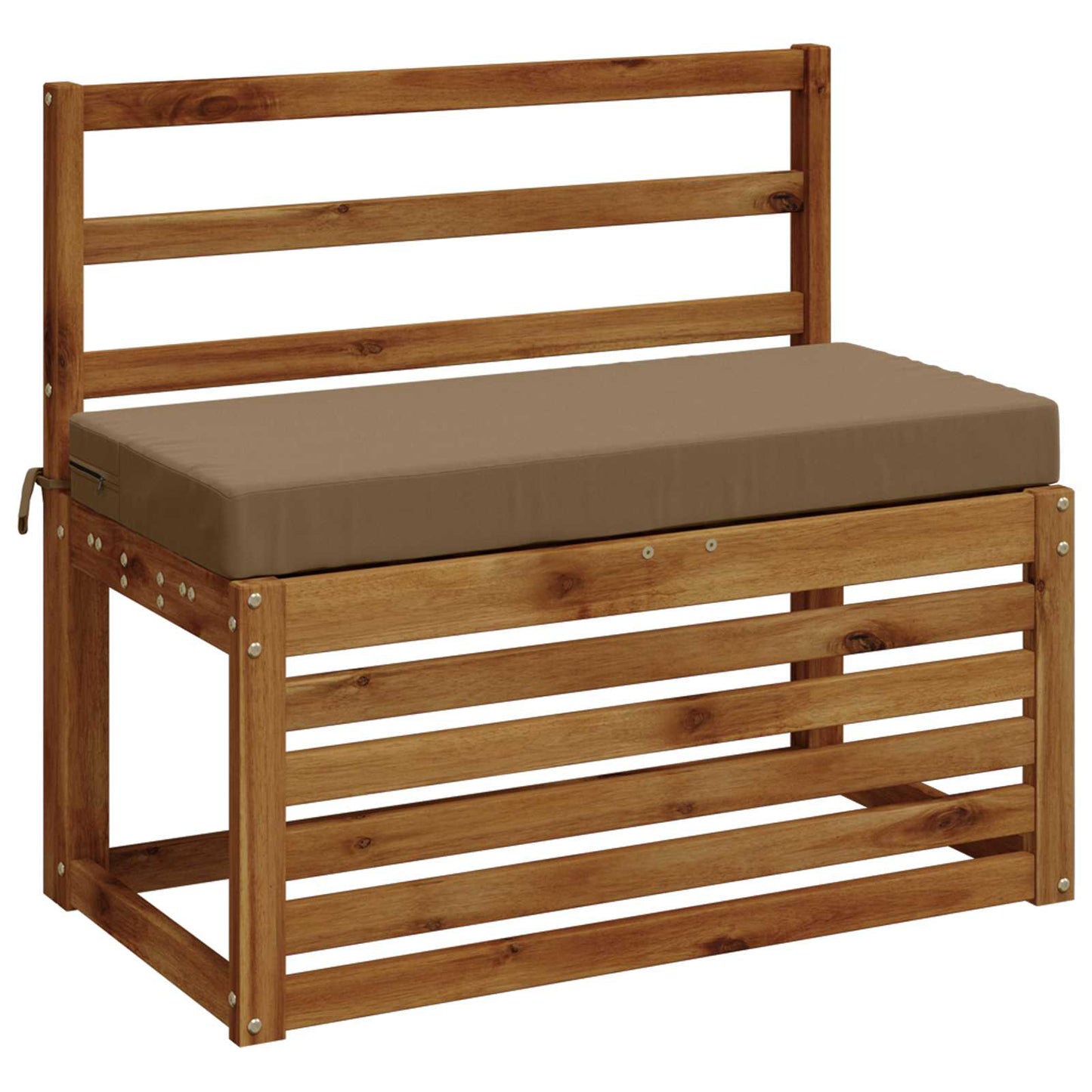 Bench Cushion SOEST 100% Polyester Taupe 80 x 40 x 8 cm