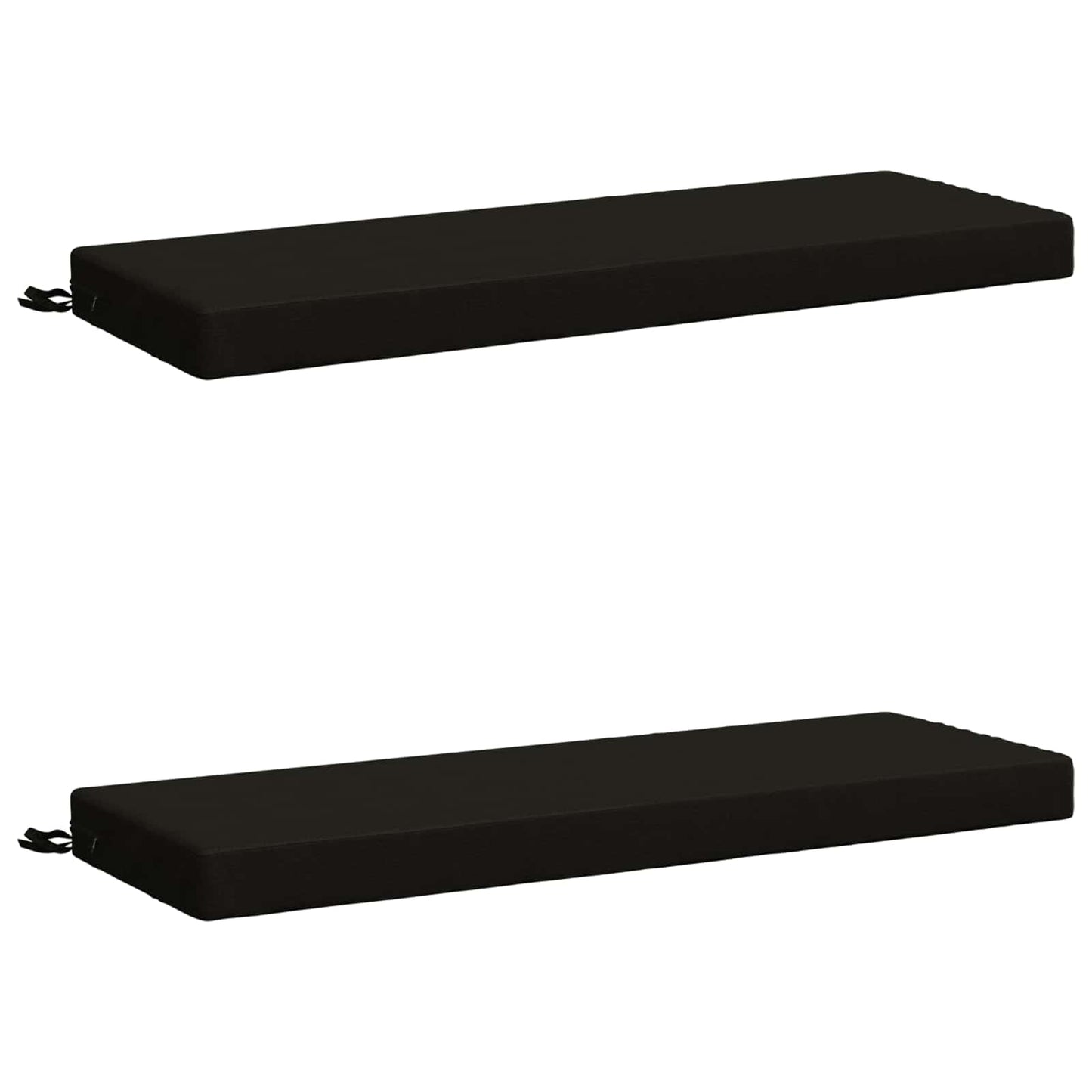 2-Piece Bench Cushions SOEST 2 pcs 100% Polyester Black