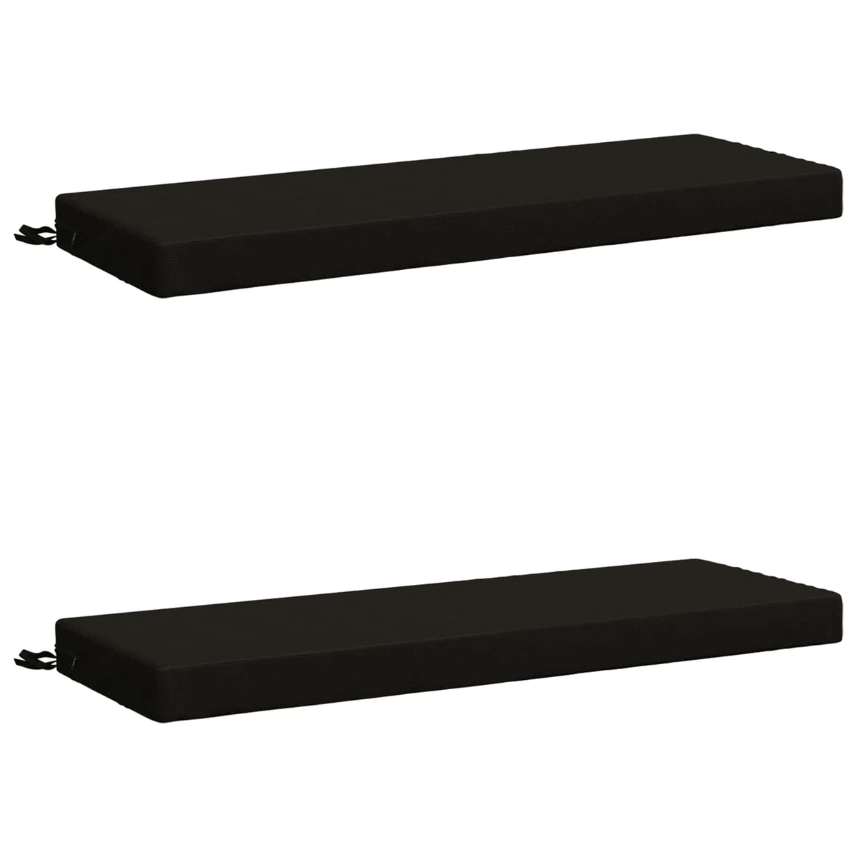 Bench Cushions SOEST 2 pcs 100% Polyester Black 100 x 40 x 8 cm