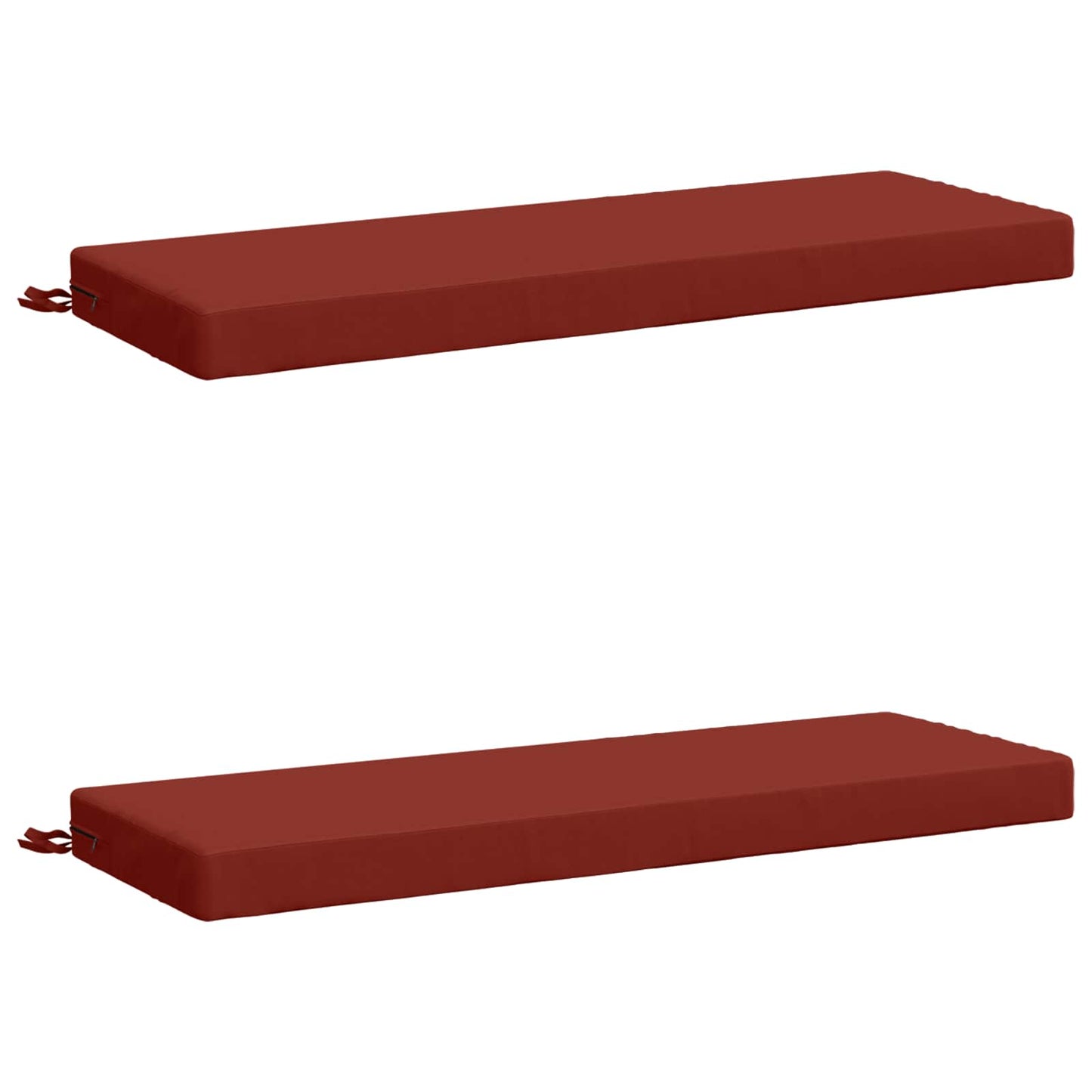 2-Piece Bench Cushions SOEST 2 pcs 100% Polyester Red
