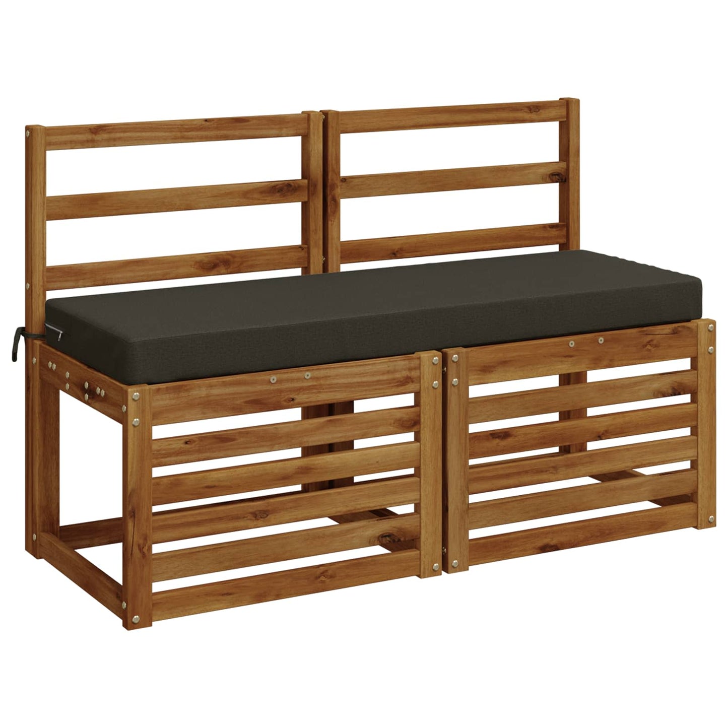 Bench Cushion SOEST 100% Polyester Anthracite 100 x 40 x 8 cm