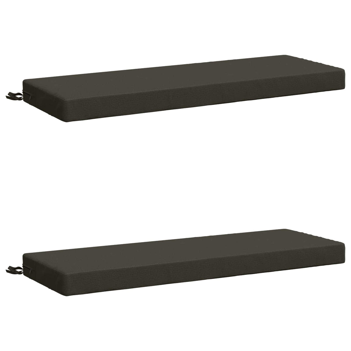 2-Piece Bench Cushions SOEST 100% Polyester Anthracite