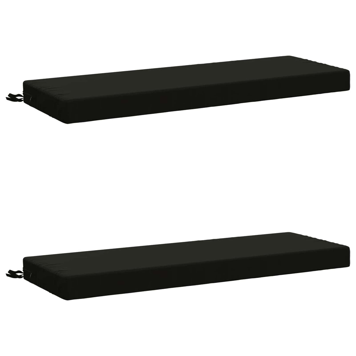 2-Piece Bench Cushions SOEST 2 pcs 100% Polyester Black