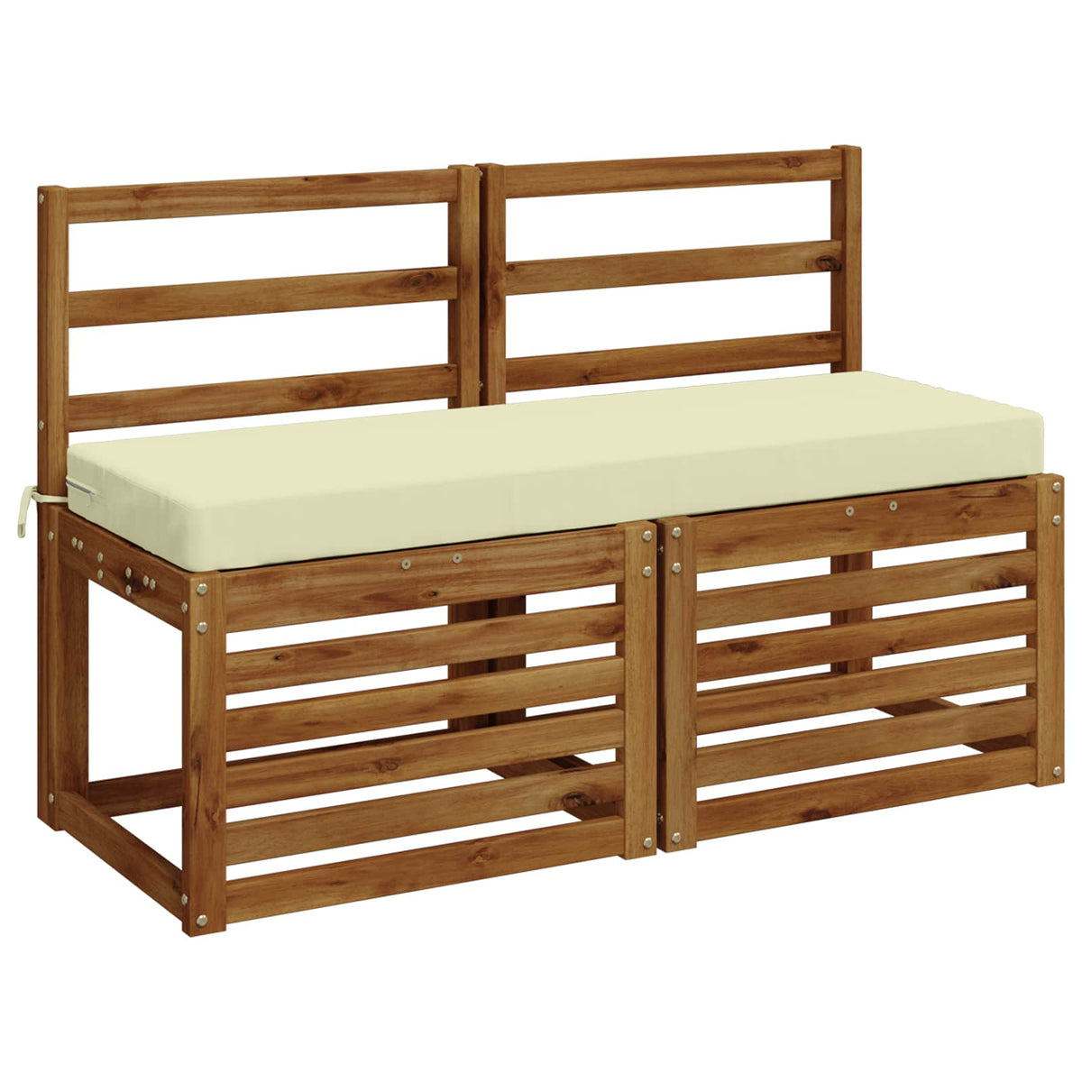 Bench Cushion SOEST 100% Polyester Cream 100 x 40 x 8 cm