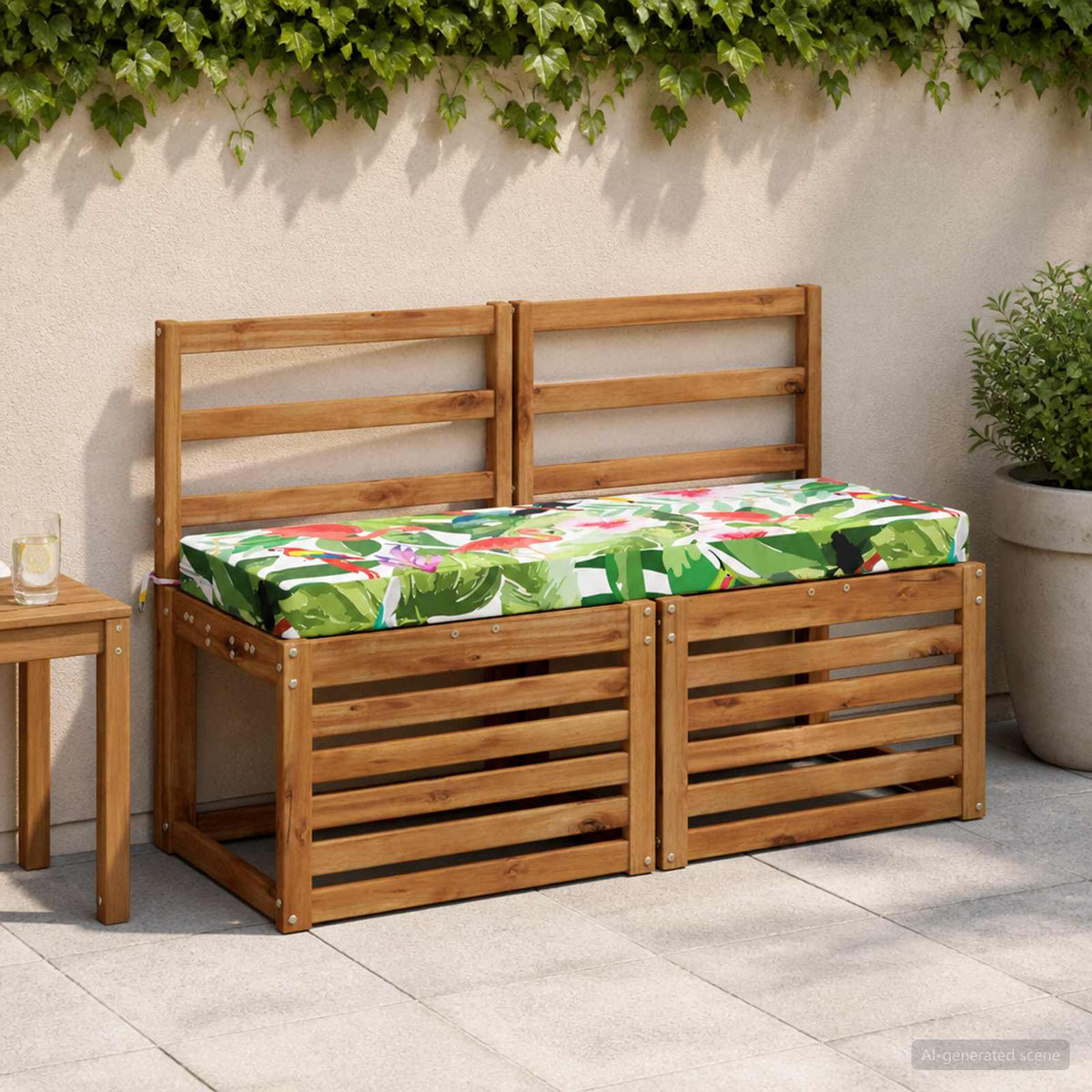 Bench Cushion SOEST 100% Polyester Multicolour 110 x 40 x 8 cm