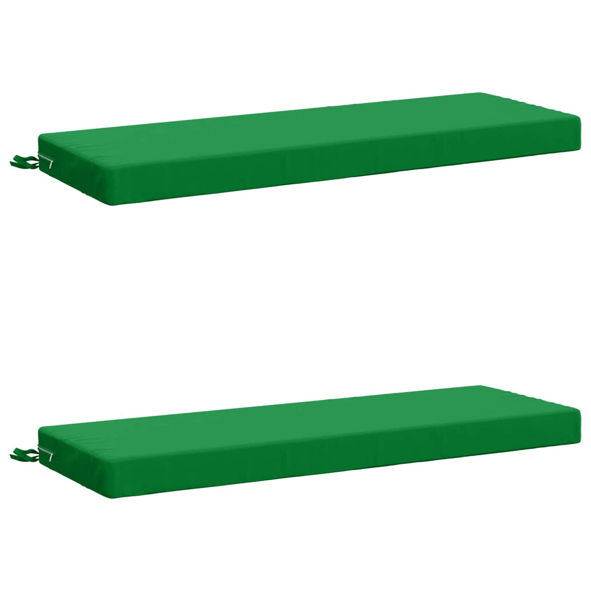 Bench Cushions SOEST 2 pcs 100% Polyester Green 100 x 40 x 8 cm