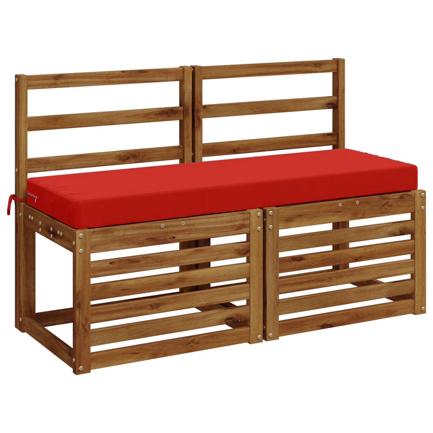 2-Piece Bench Cushions SOEST 2 pcs 100% Polyester Red