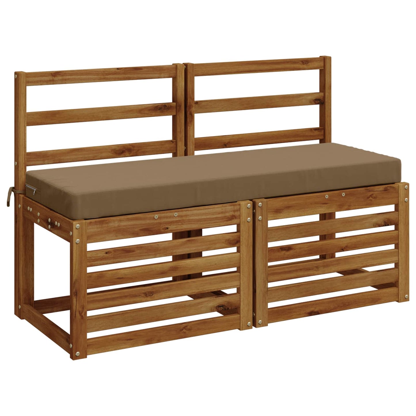 Bench Cushion SOEST 100% Polyester Taupe 100 x 40 x 8 cm