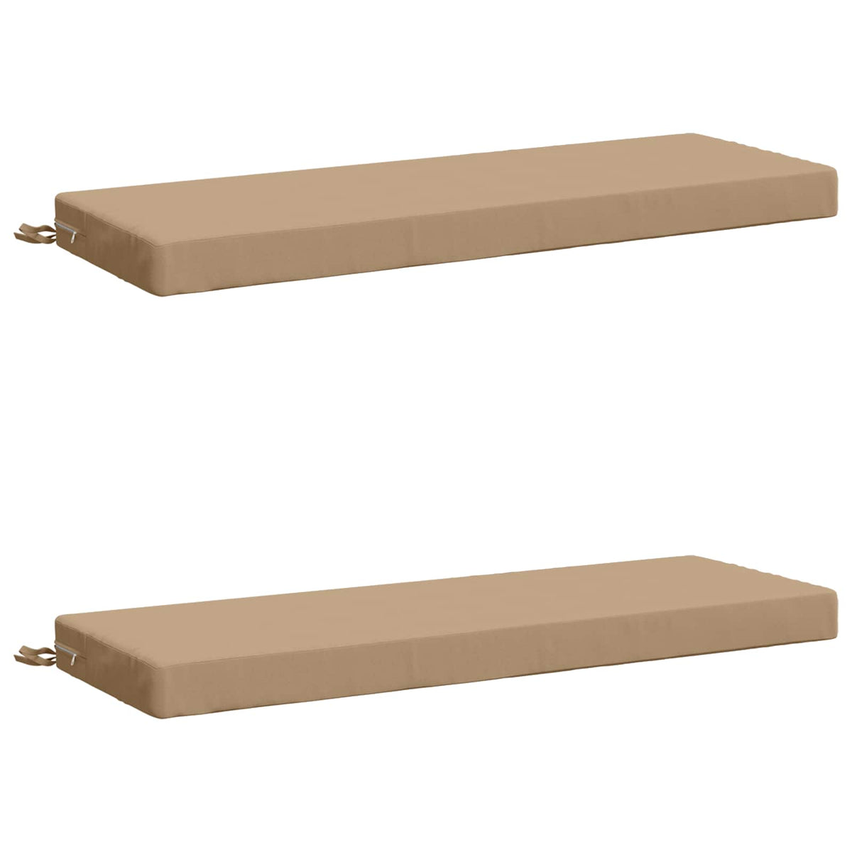 2-Piece Bench Cushions SOEST 100% Polyester Sand