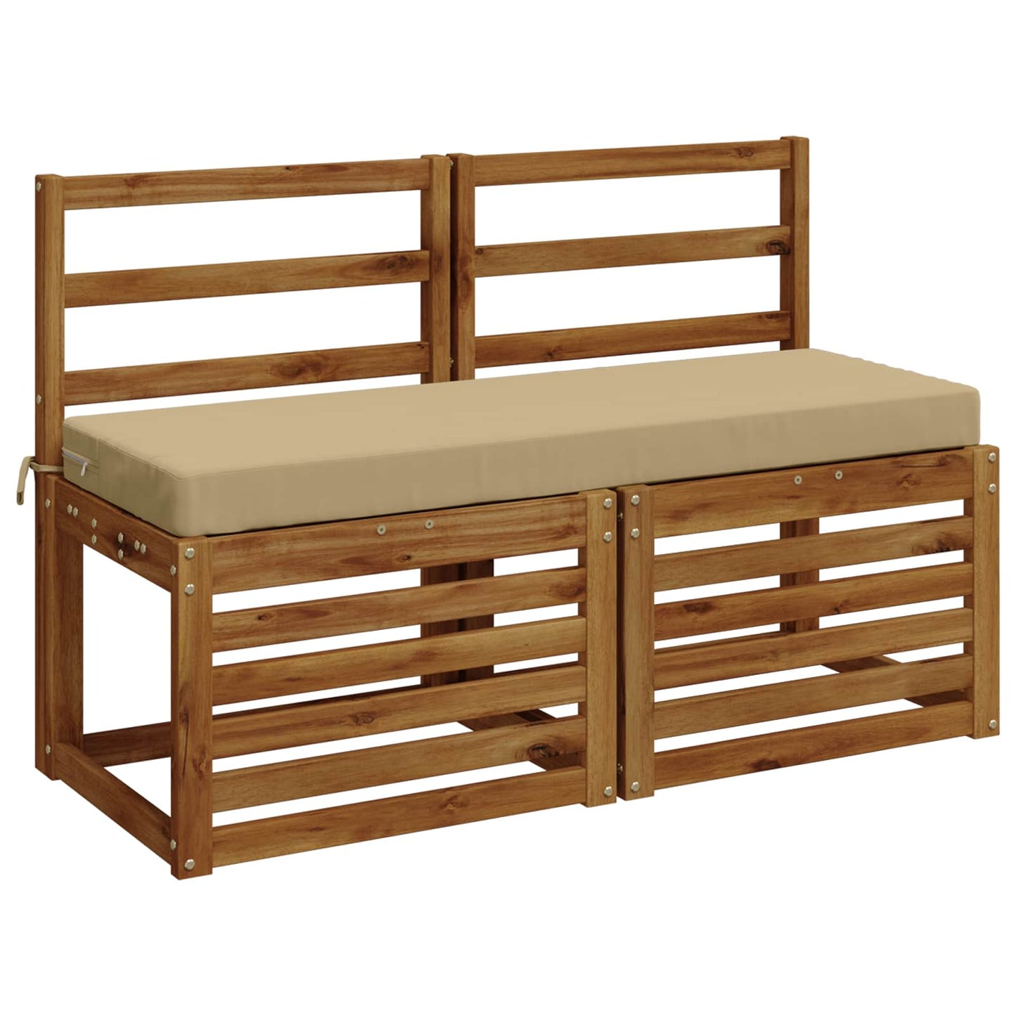 Bench Cushion SOEST 100% Polyester Beige 110 x 40 x 8 cm