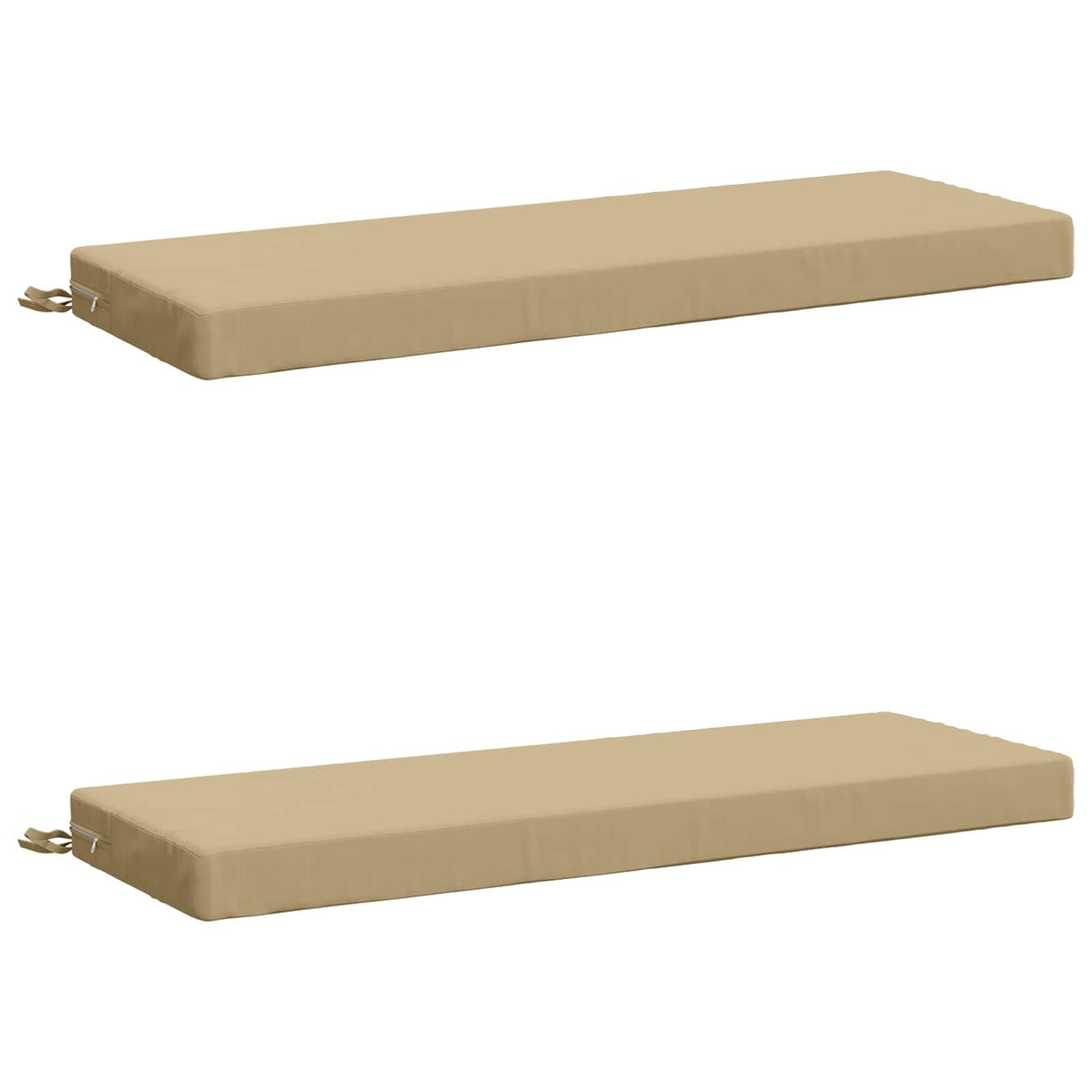 Bench Cushions SOEST 2 pcs 100% Polyester Beige 110 x 40 x 8 cm