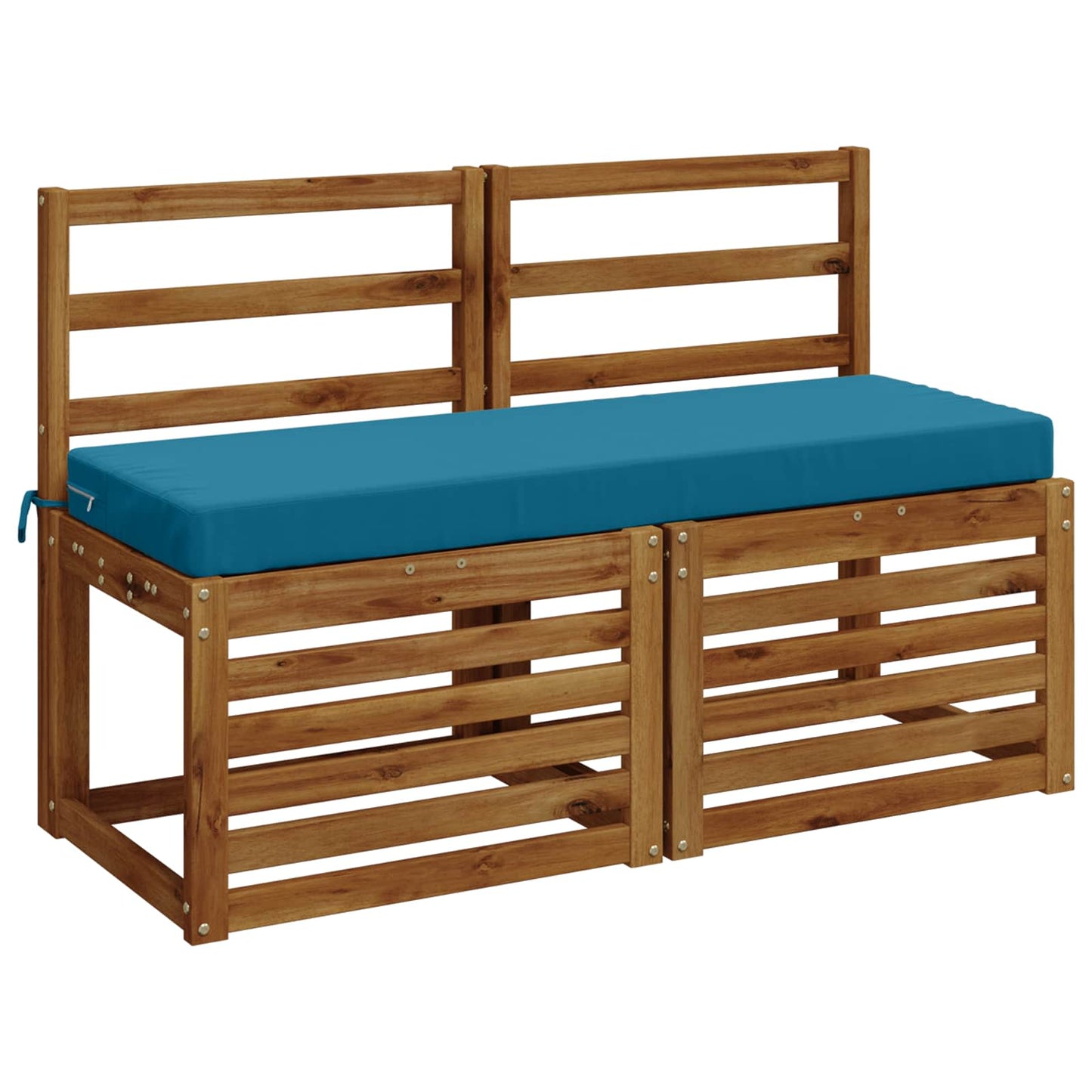Bench Cushion SOEST 100% Polyester Light Blue 110 x 40 x 8 cm