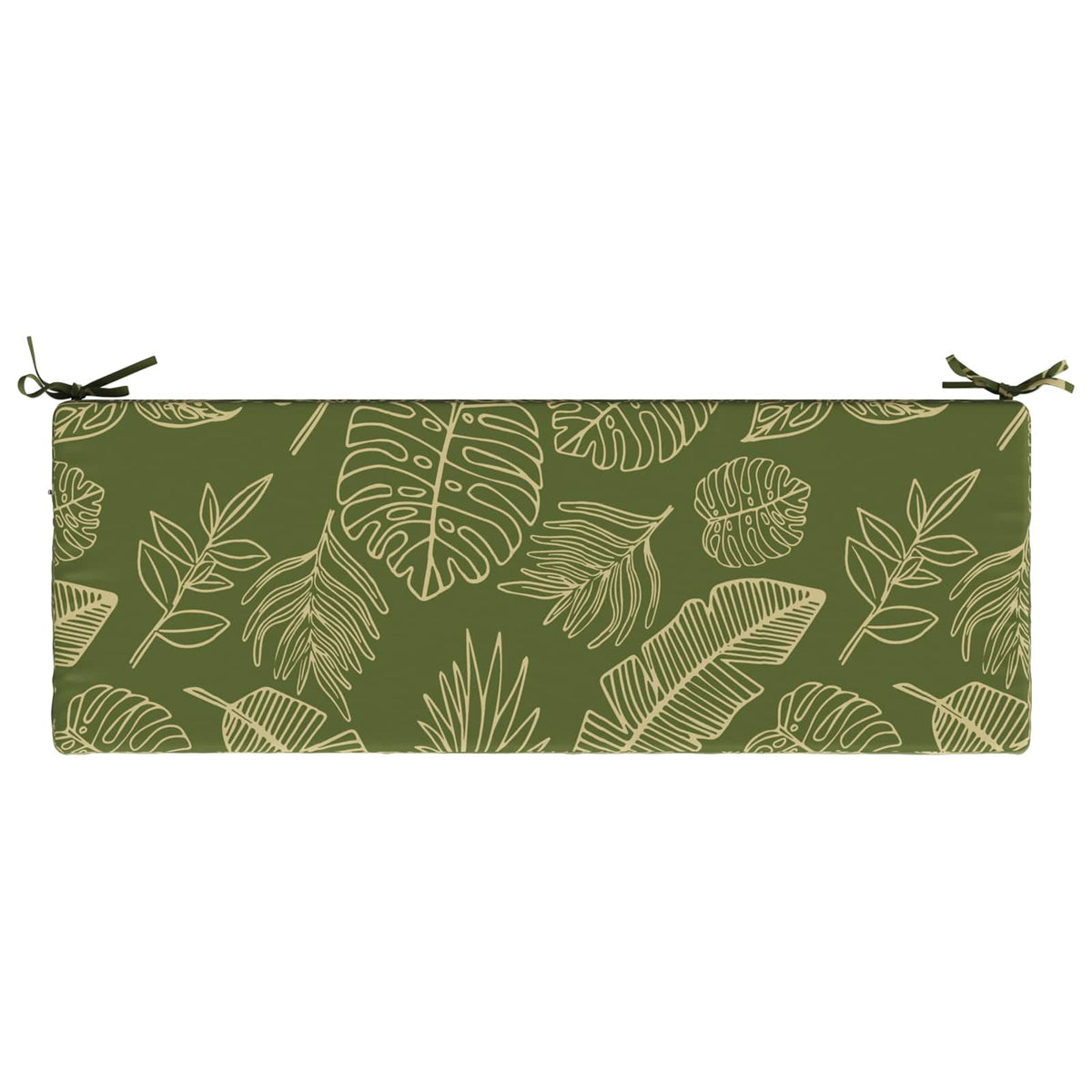2-Piece Bench Cushions SOEST 2 pcs 100% Polyester Leaf Design
