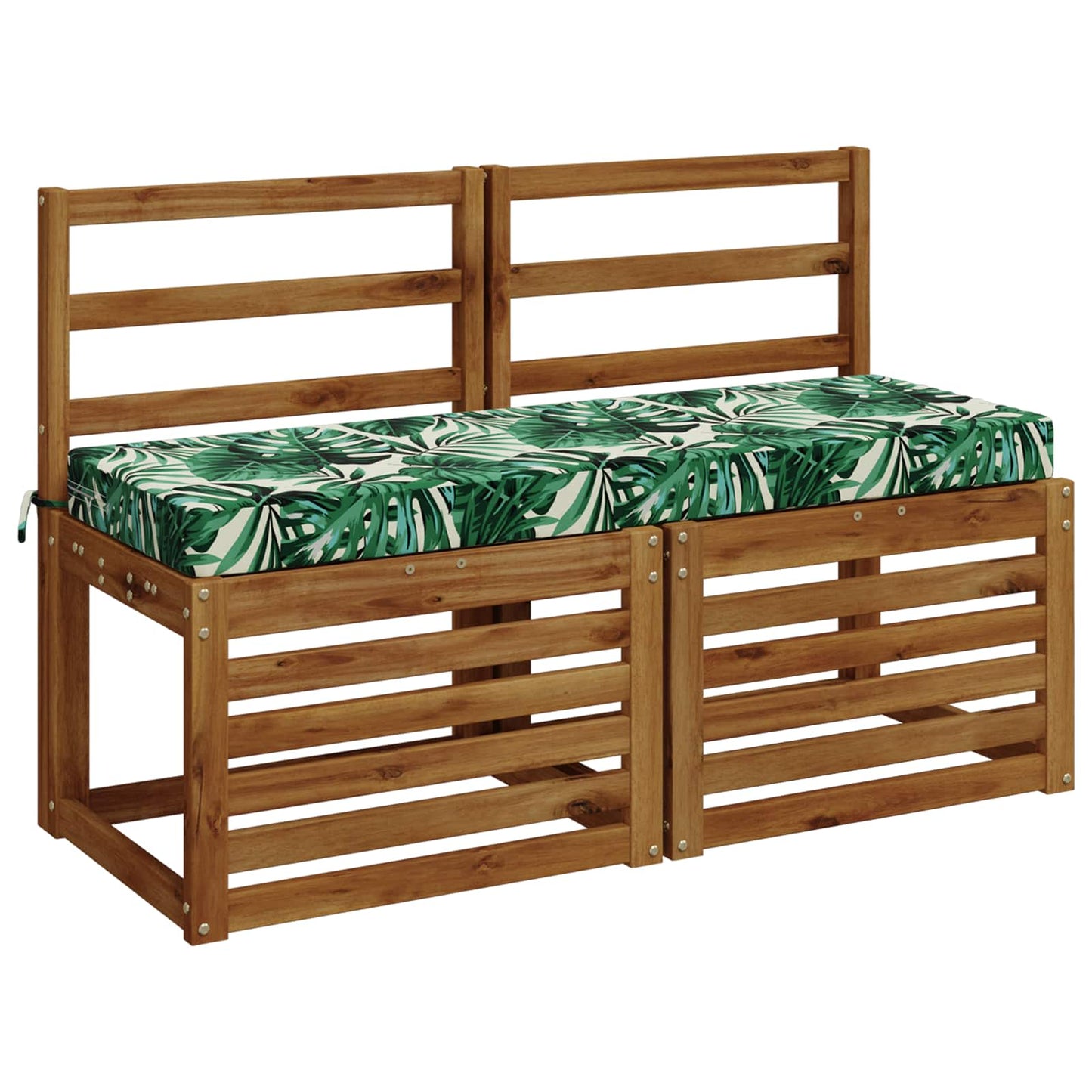 Bench Cushion SOEST 100% Polyester Leaf Pattern 110 x 40 x 8 cm