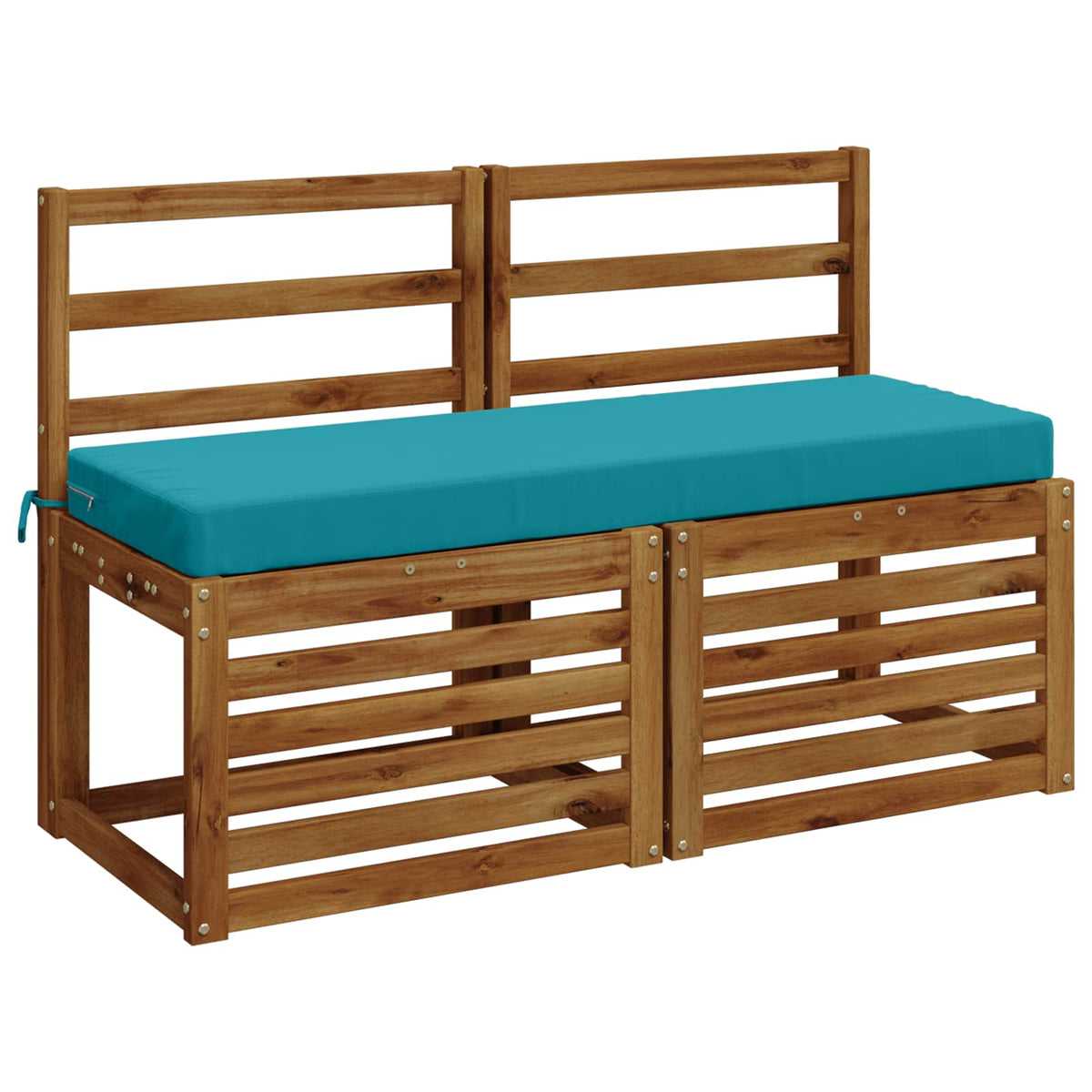 Bench Cushion SOEST 100% Polyester Turquoise 110 x 40 x 8 cm