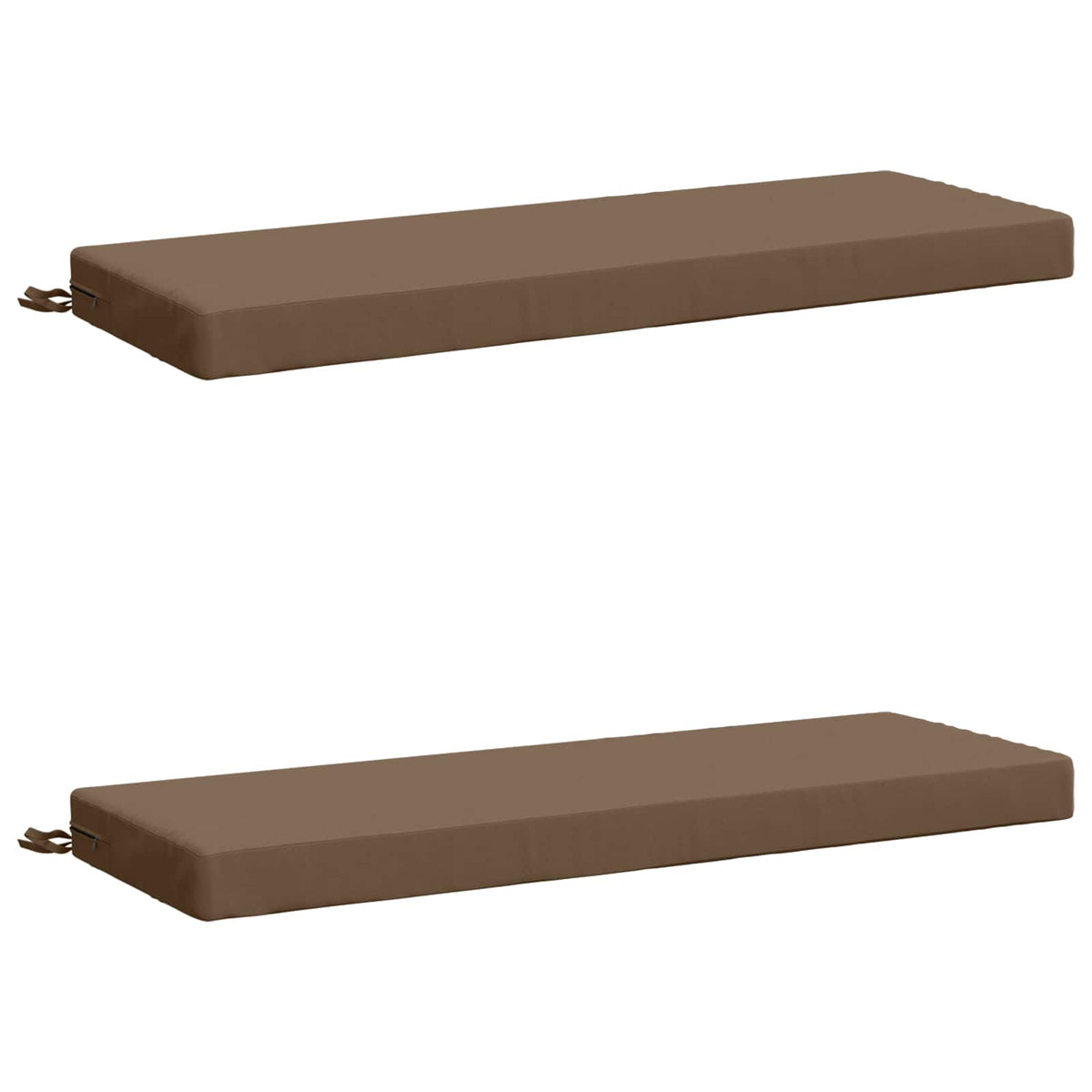 Bench Cushions SOEST 2 pcs 100% Polyester Taupe 120 x 40 x 8 cm