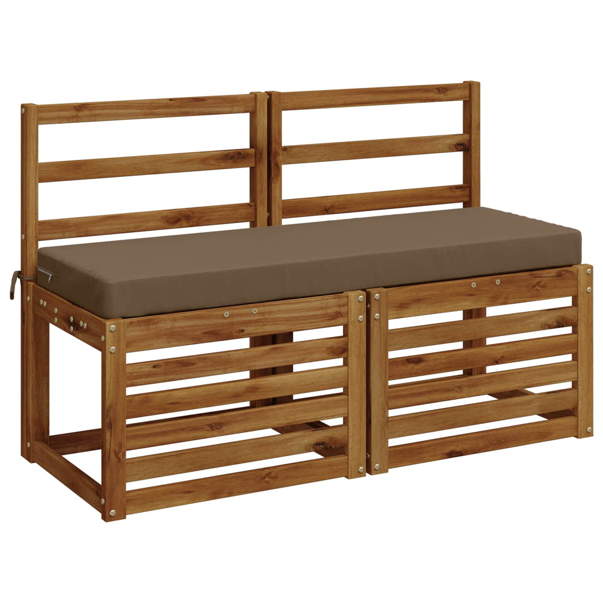 Bench Cushions SOEST 2 pcs 100% Polyester Taupe 120 x 40 x 8 cm