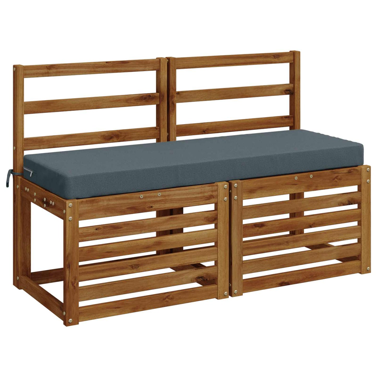 Bench Cushion SOEST 100% Polyester Blue 120 x 40 x 8 cm