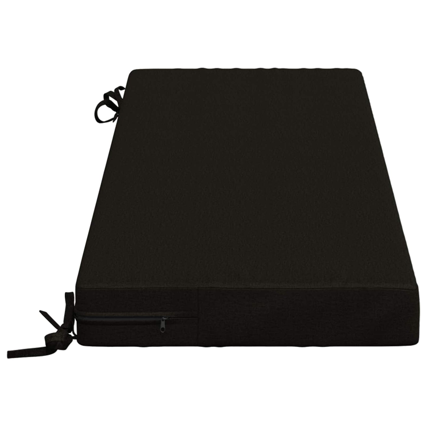 Bench Cushion SOEST 100% Polyester Black 120 x 40 x 8 cm