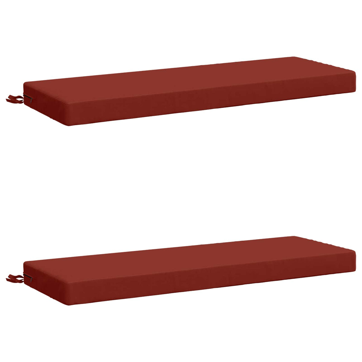 Bench Cushions SOEST 2 pcs 100% Polyester Red 120 x 40 x 8 cm