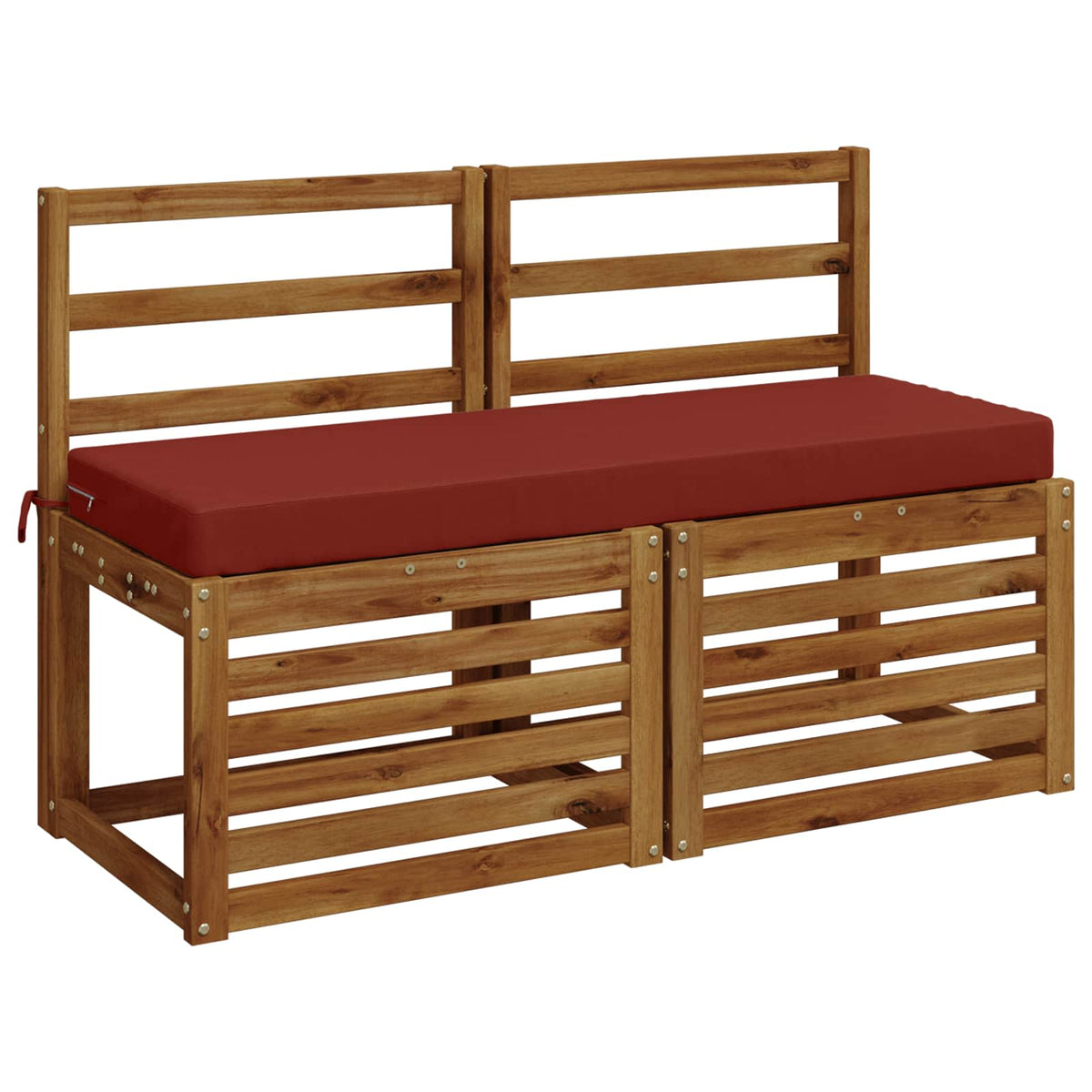 Bench Cushions SOEST 2 pcs 100% Polyester Red 120 x 40 x 8 cm
