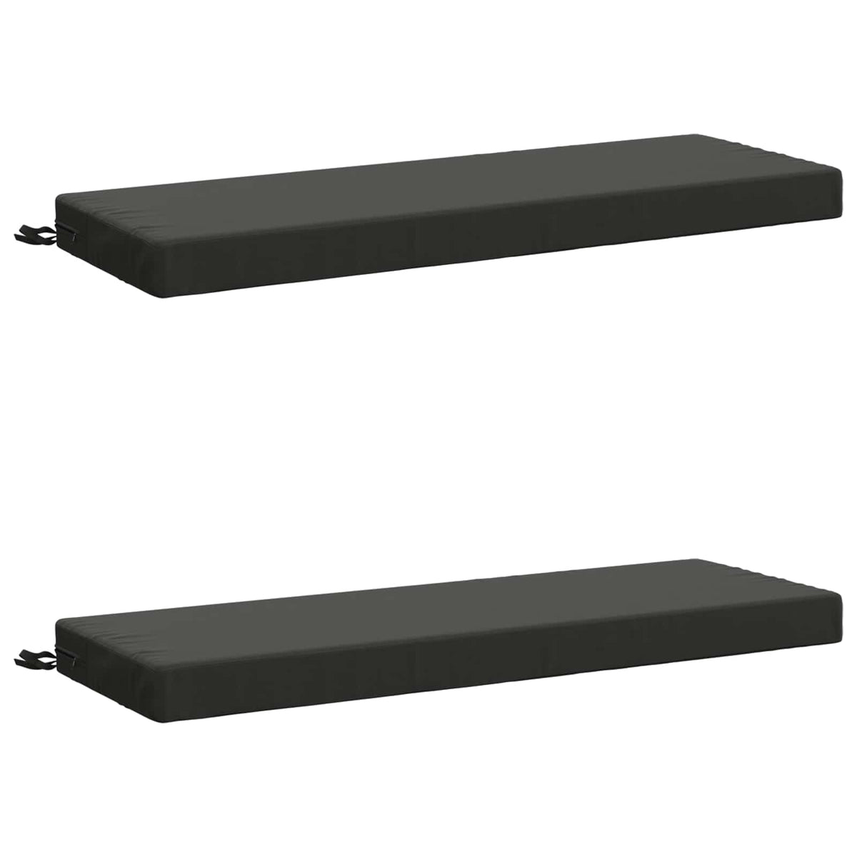 2-Piece Bench Cushions SOEST 2 pcs 100% Polyester Anthracite
