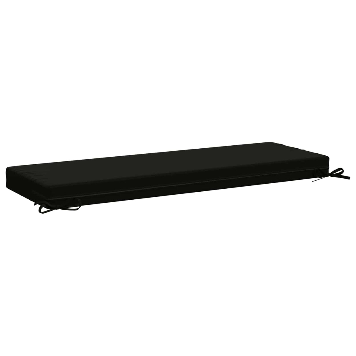 Bench Cushion SOEST 100% Polyester Black 120 x 40 x 8 cm