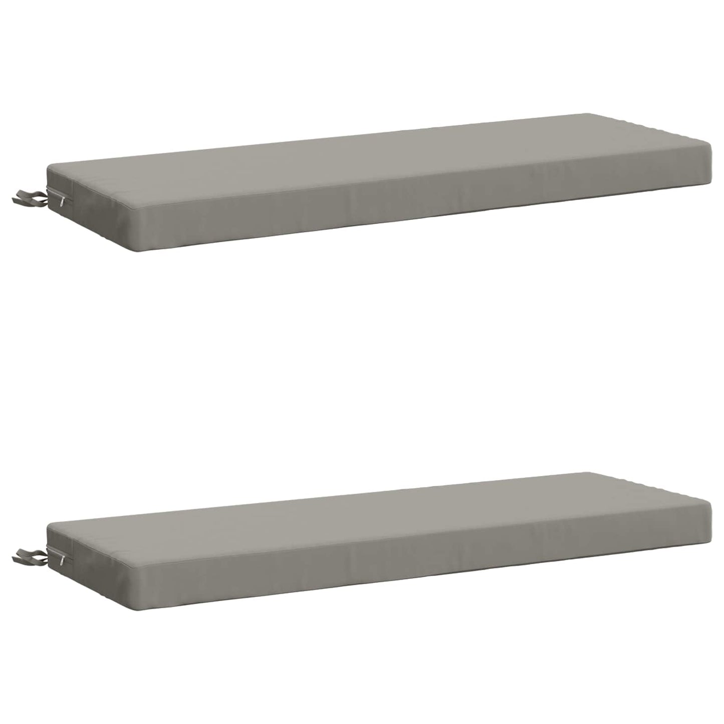 2-Piece Bench Cushions SOEST 2 pcs 100% Polyester Grey