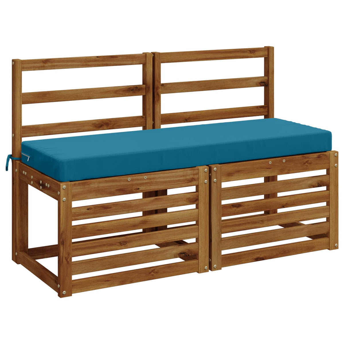 Bench Cushion SOEST 100% Polyester Light Blue 120 x 40 x 8 cm