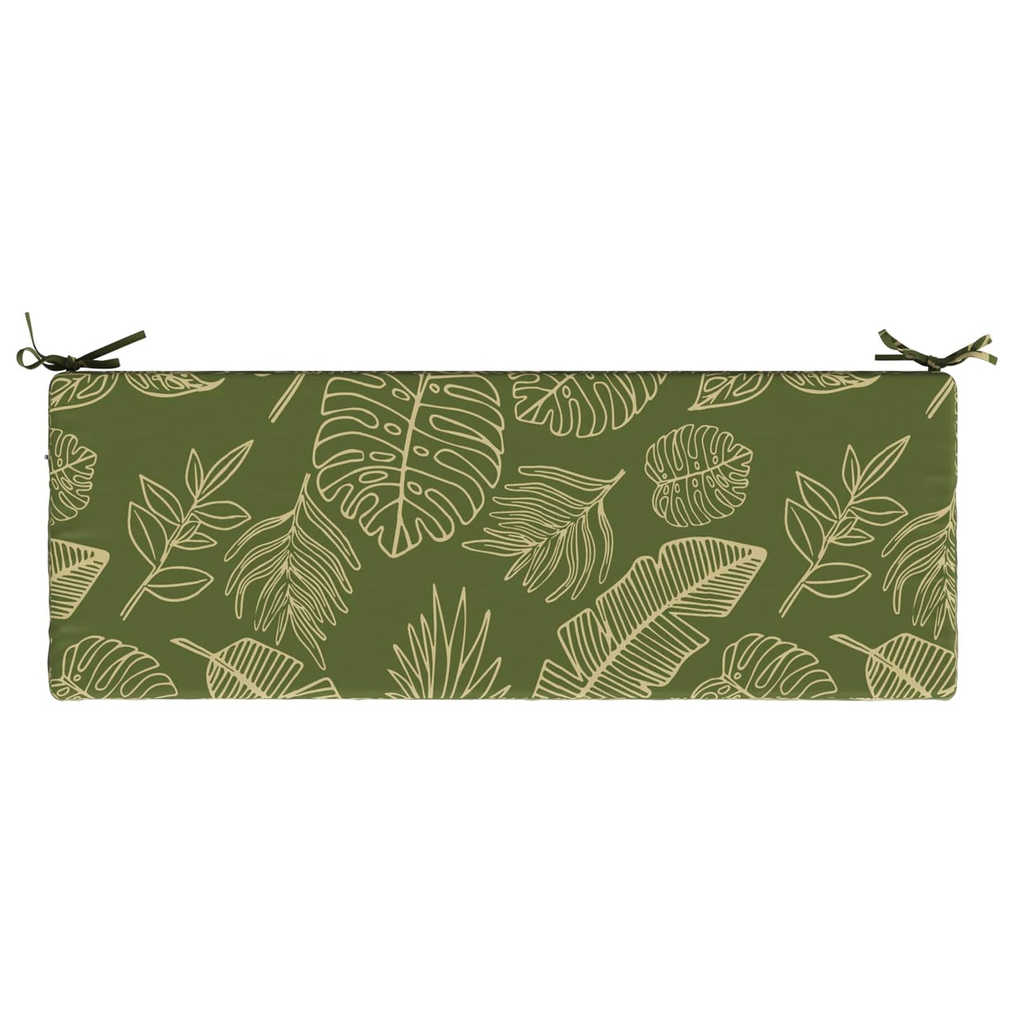 Bench Cushion SOEST 100% Polyester Leaf Design 120 x 40 x 8 cm