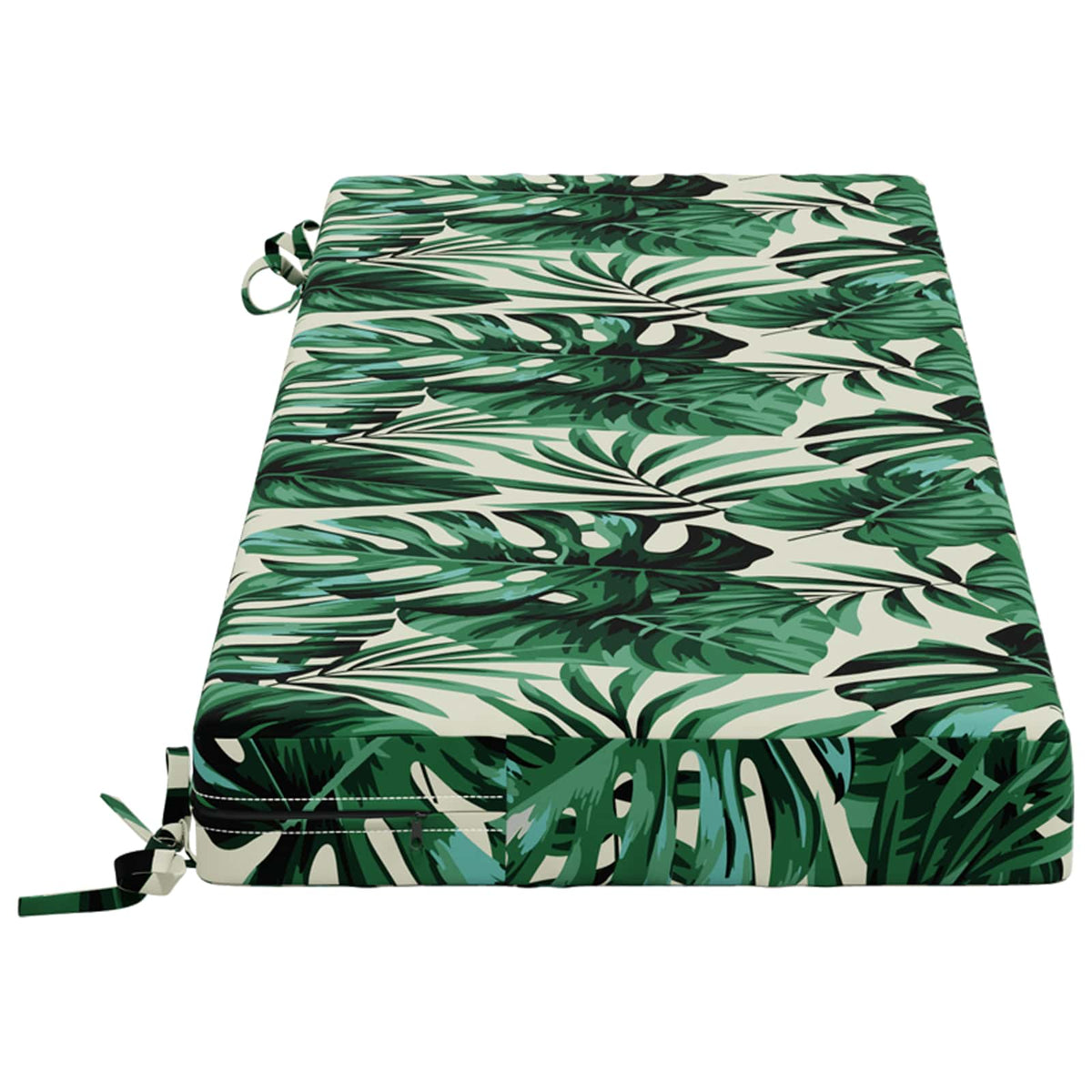 Bench Cushion SOEST 100% Polyester Leaf Pattern 120 x 40 x 8 cm