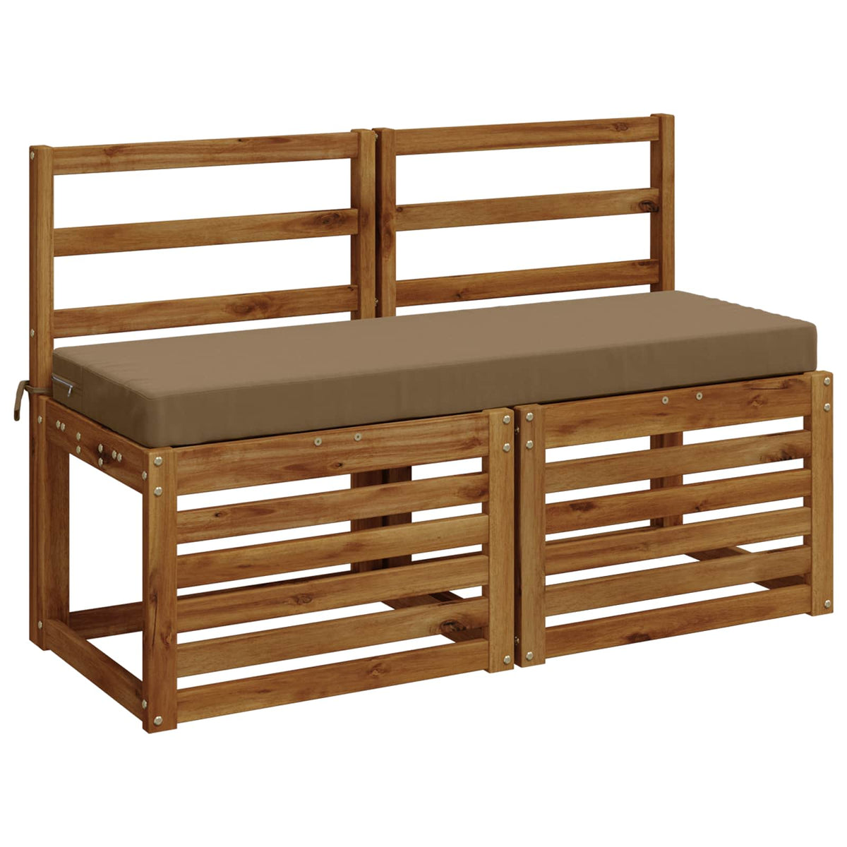 Bench Cushion SOEST 100% Polyester Taupe 120 x 40 x 8 cm