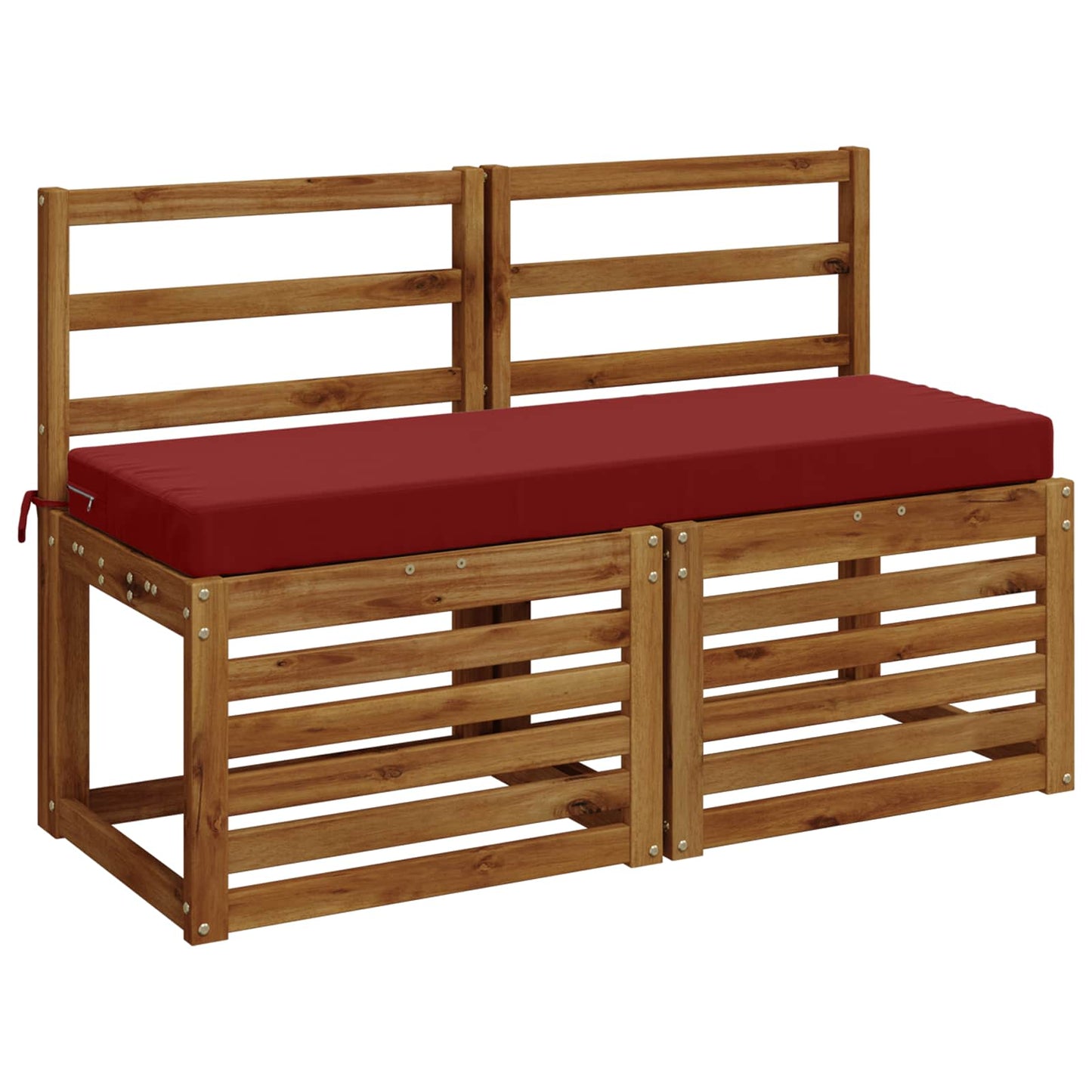 Bench Cushion SOEST 100% Polyester Wine Red 120 x 40 x 8 cm