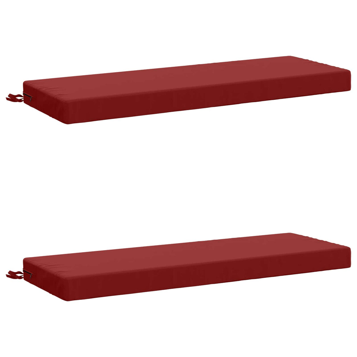 Bench Cushions SOEST 2 pcs 100% Polyester Wine Red