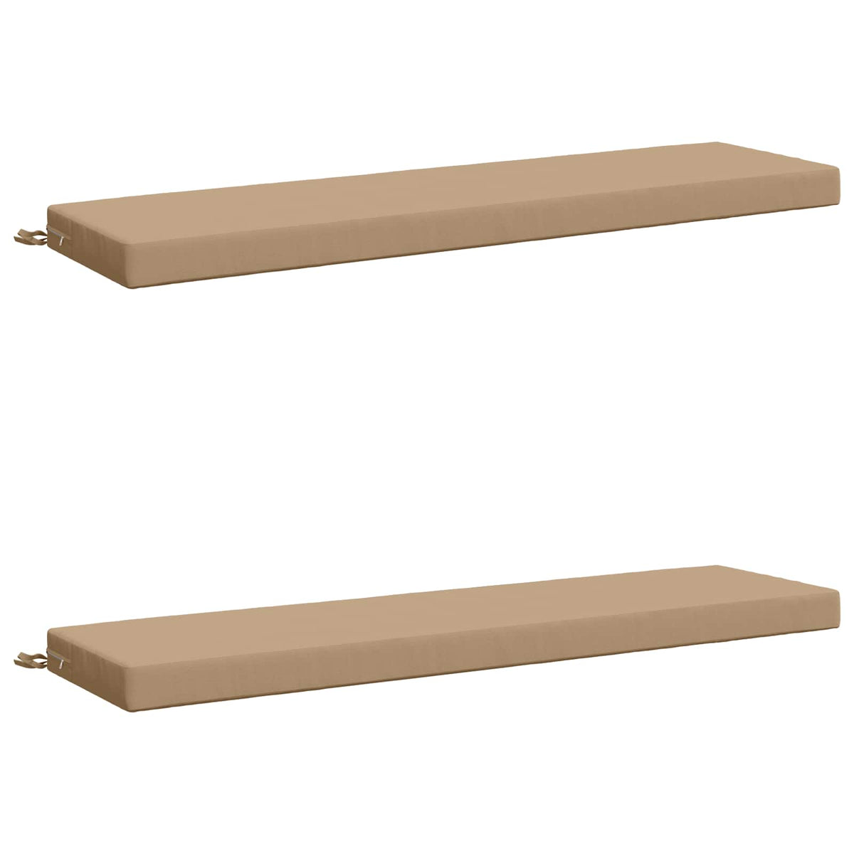 Bench Cushions SOEST 2 pcs 100% Polyester Sand 140 x 40 x 8 cm