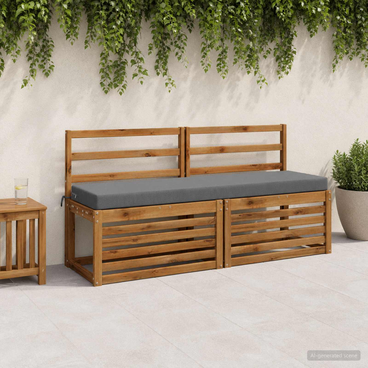 Bench Cushions SOEST 2 pcs 100% Polyester Blue 150 x 40 x 8 cm