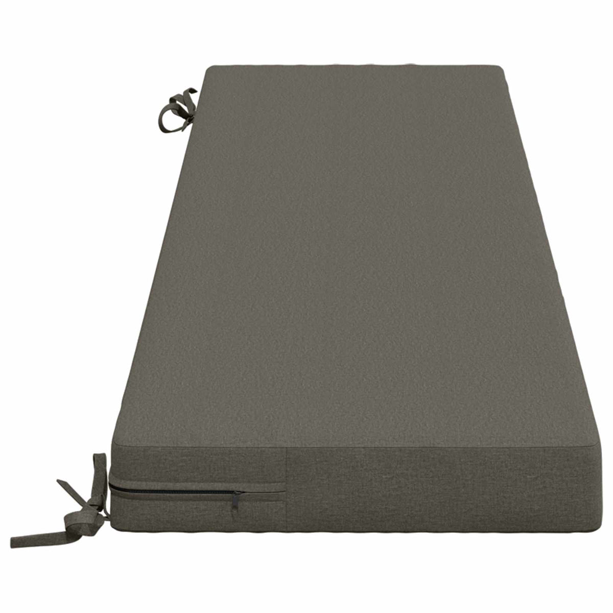Bench Cushion SOEST 100% Polyester Grey 140 x 40 x 8 cm