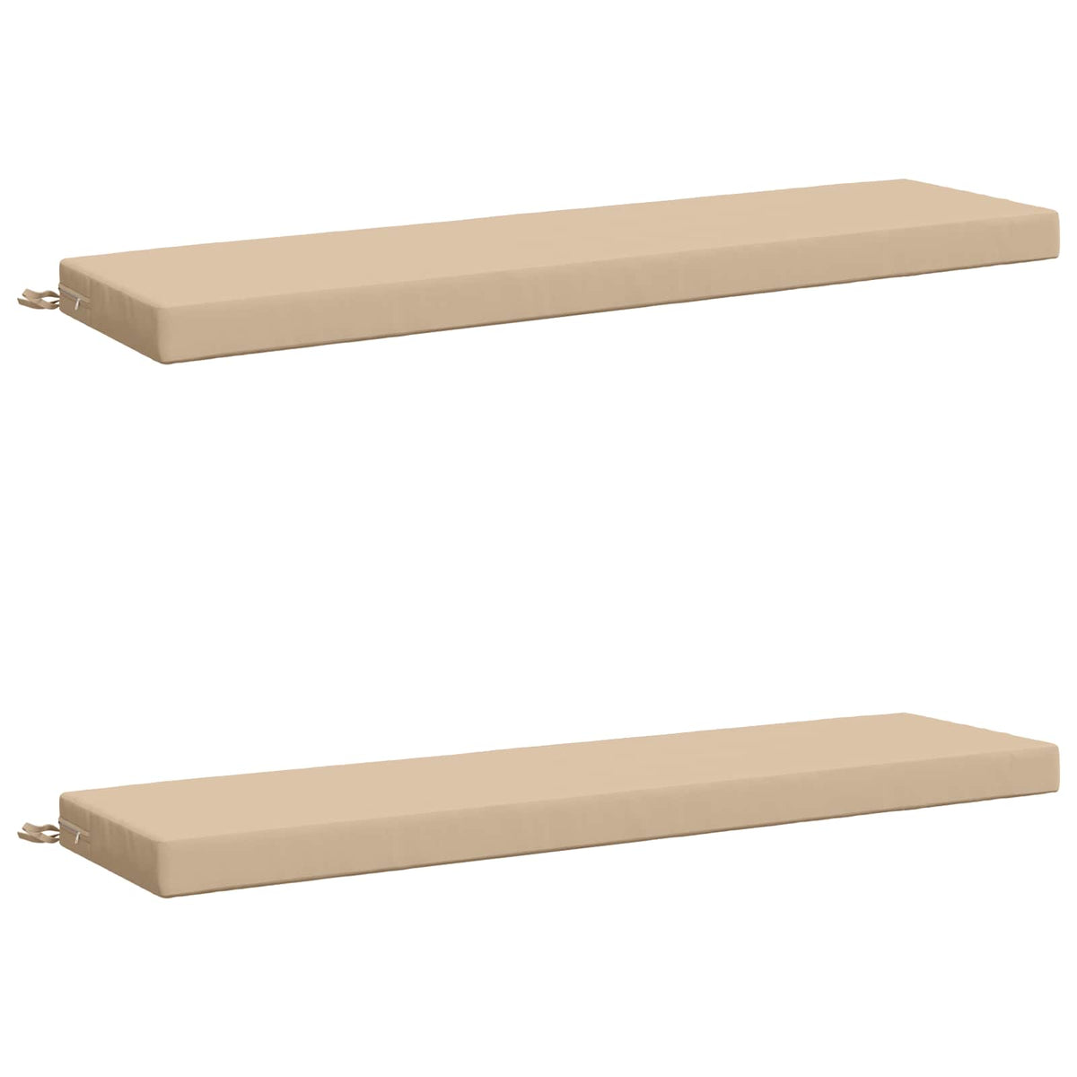 Bench Cushions SOEST 2 pcs 100% Polyester Cream 140 x 40 x 8 cm