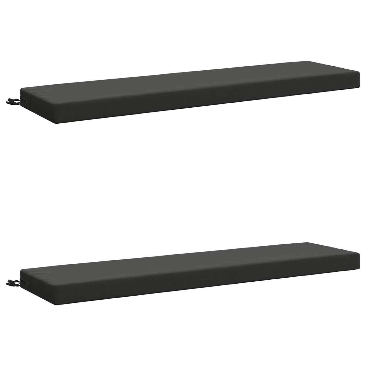 2-Piece Bench Cushions SOEST 2 pcs 100% Polyester Anthracite