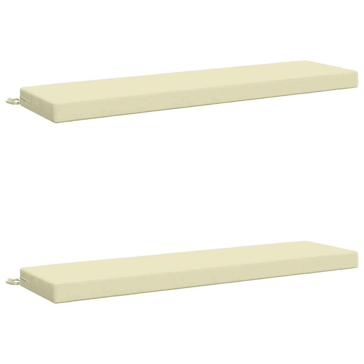 Bench Cushions SOEST 2 pcs 100% Polyester Cream 140 x 40 x 8 cm