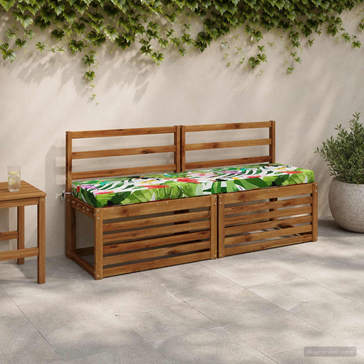Bench Cushion SOEST 100% Polyester Multicolour 140 x 40 x 8 cm