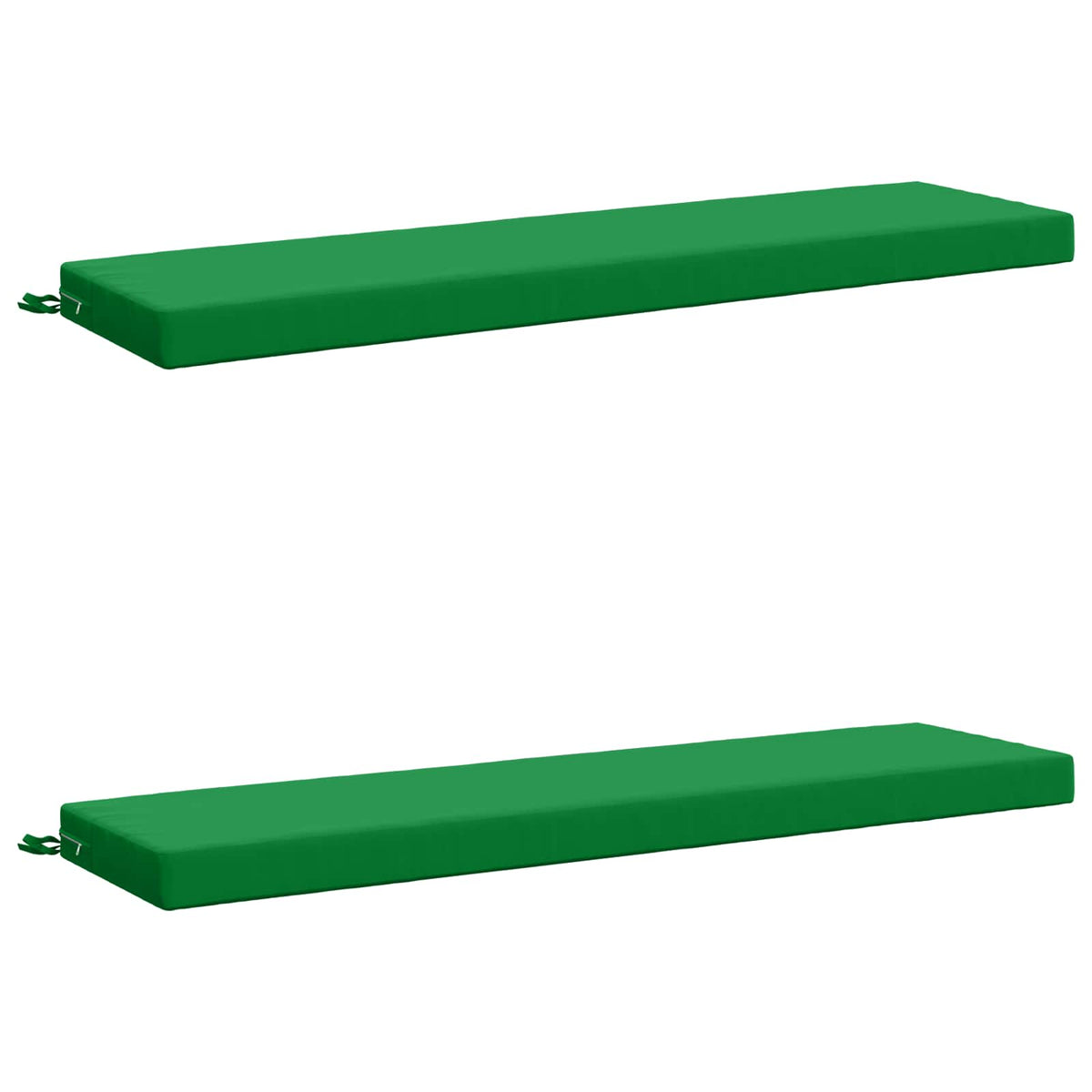 Bench Cushions SOEST 2 pcs 100% Polyester Green 140 x 40 x 8 cm