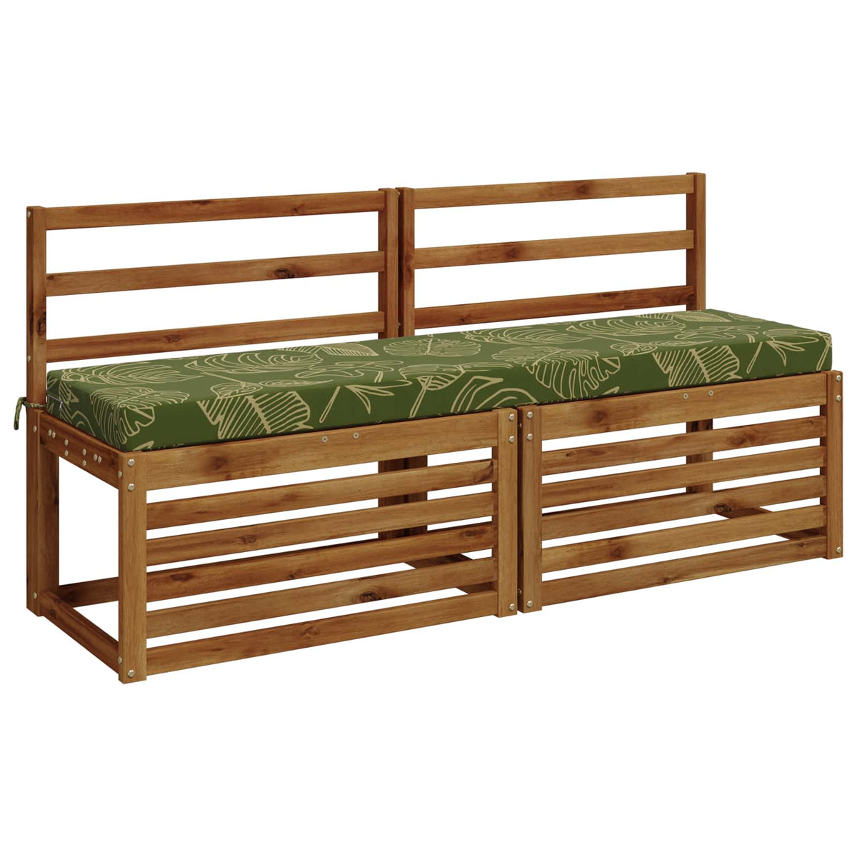 Bench Cushion SOEST 100% Polyester Leaf Design 140 x 40 x 8 cm
