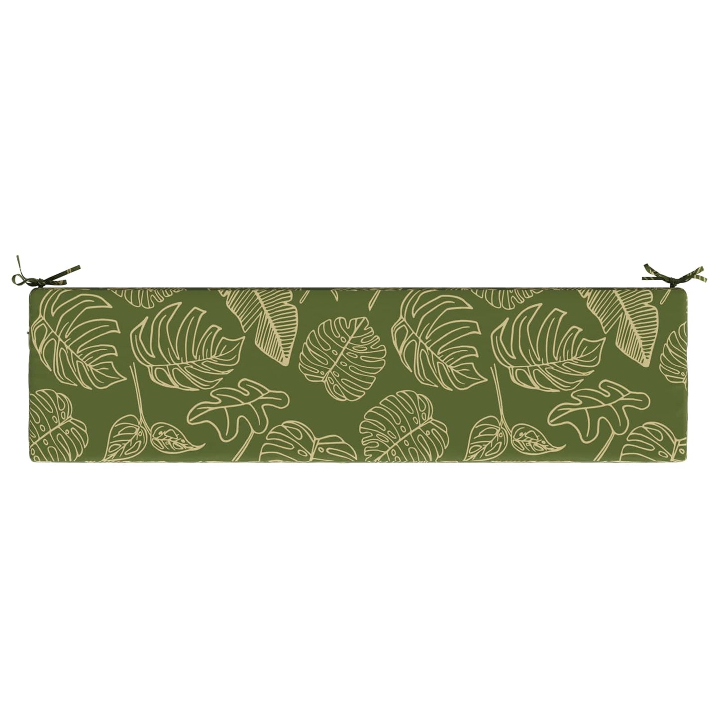 Bench Cushion SOEST 100% Polyester Leaf Design 140 x 40 x 8 cm