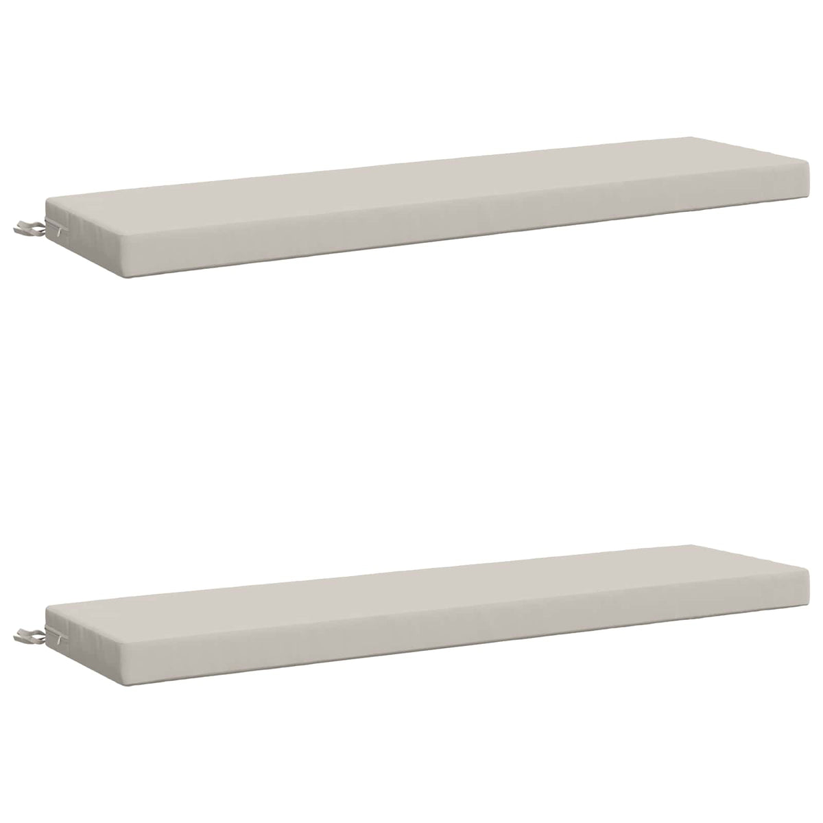 Bench Cushions SOEST 2 pcs 100% Polyester White 150 x 40 x 8 cm