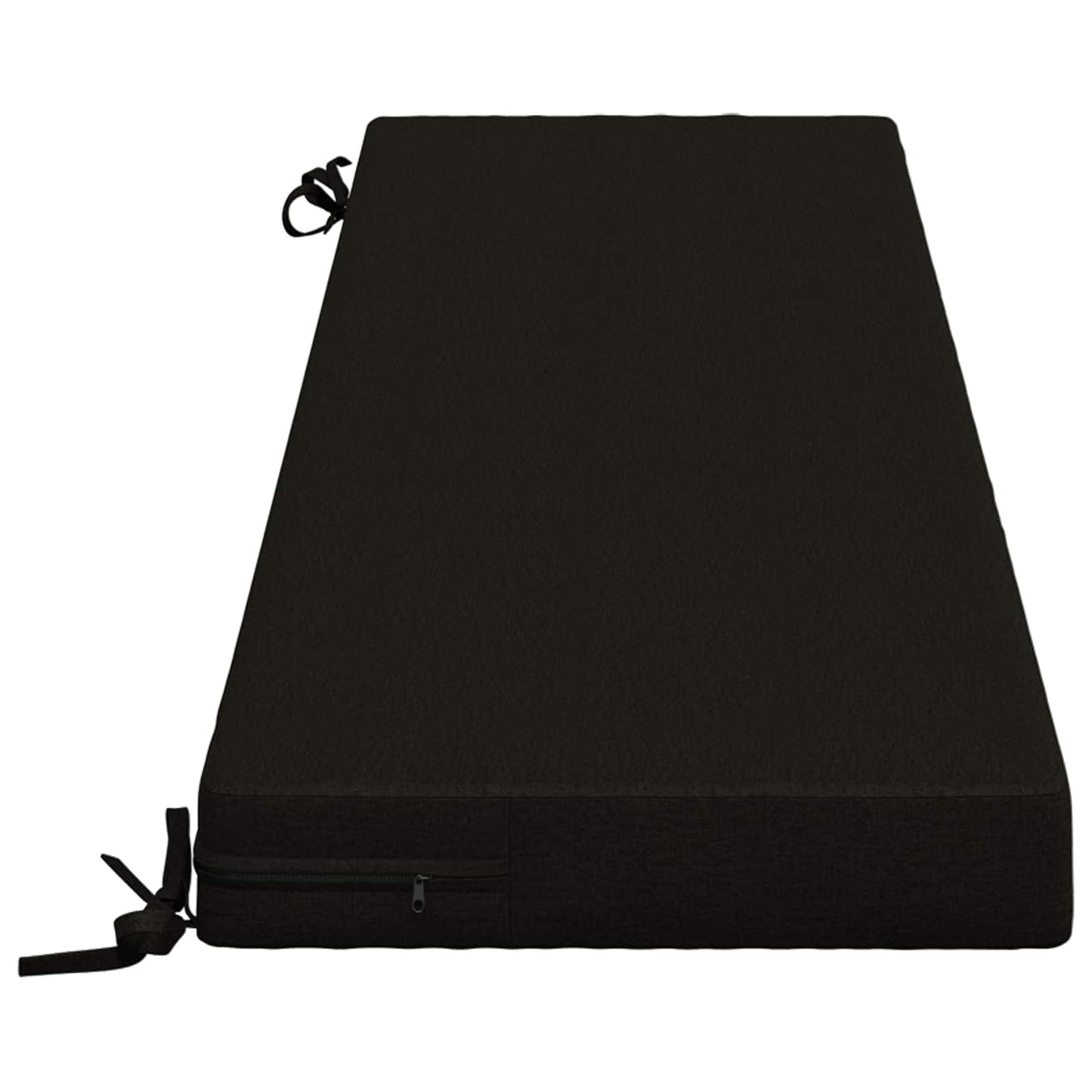 Bench Cushion SOEST 100% Polyester Black 150 x 40 x 8 cm