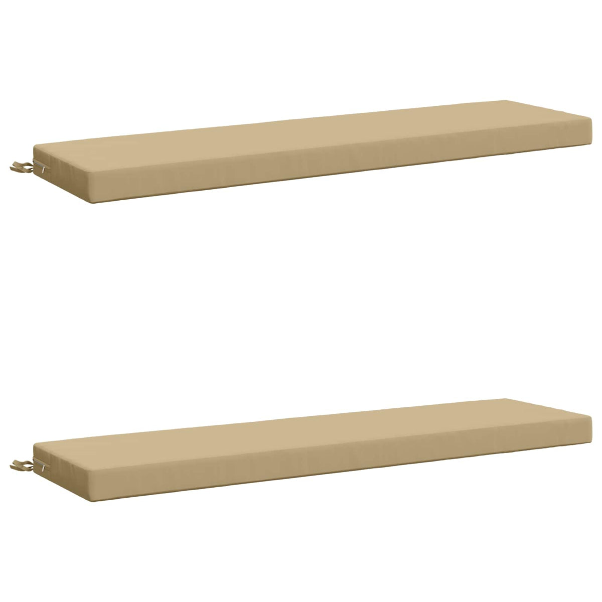 2-Piece Bench Cushions SOEST 2 pcs 100% Polyester Beige
