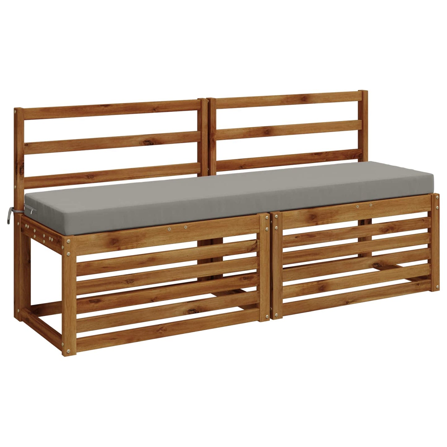 2-Piece Bench Cushions SOEST 2 pcs 100% Polyester Grey